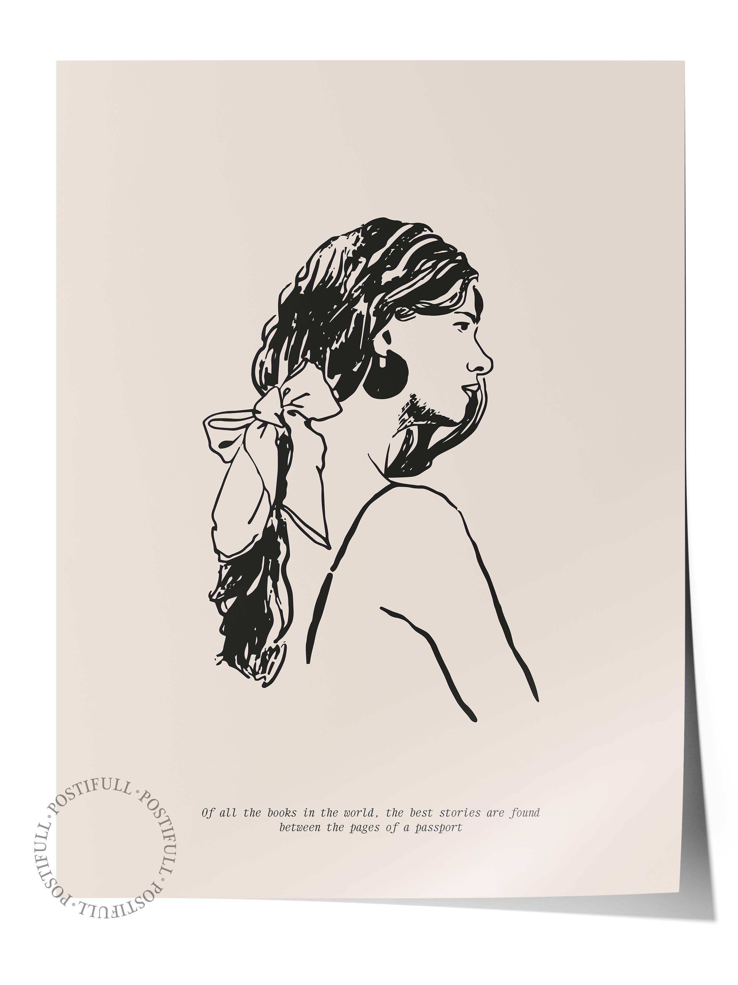 Gezi Çizim Temalı Duvar Posteri, Estetik Çerçevesiz Poster - Yatak Odası, Salon, Mutfak Duvar Dekoru