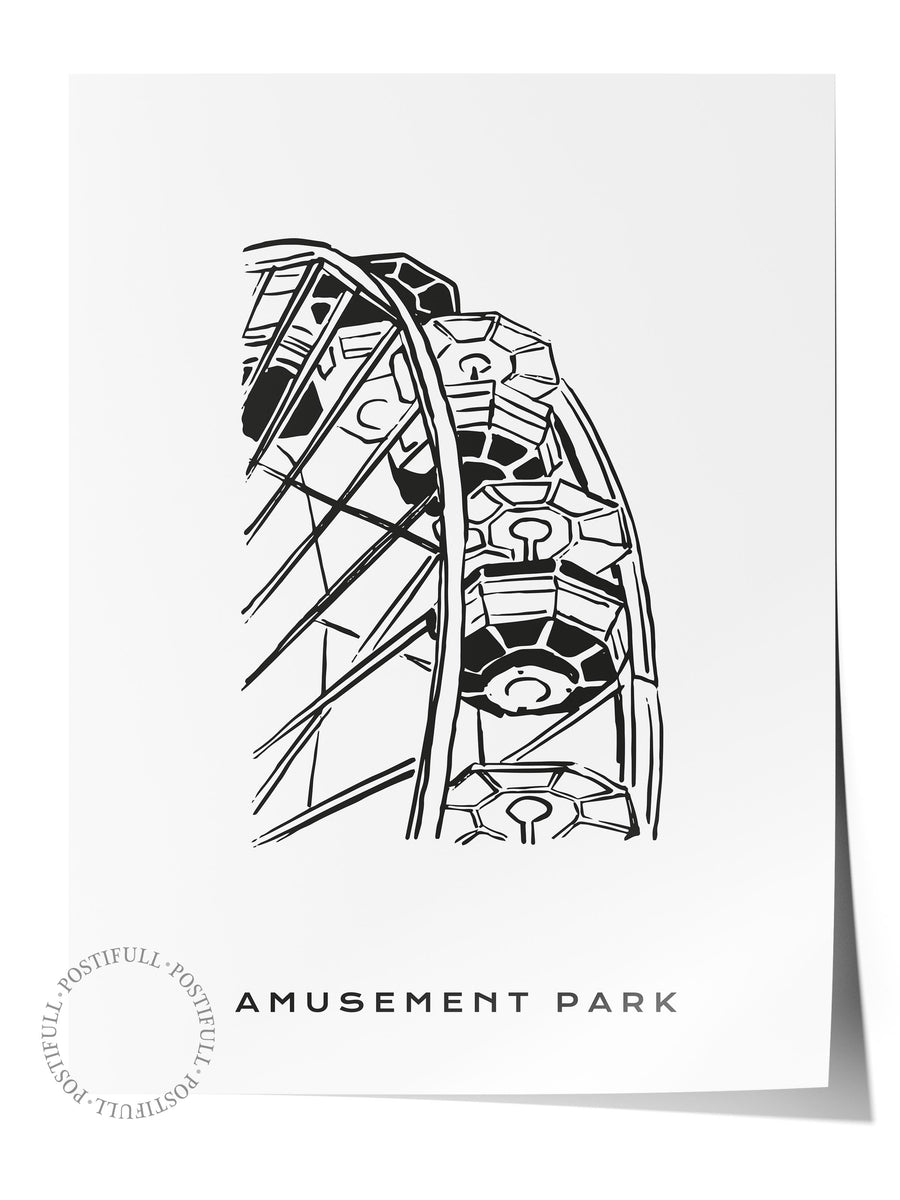 AMUSEMENT PARK Minimalist Yaz Çerçevesiz Poster
