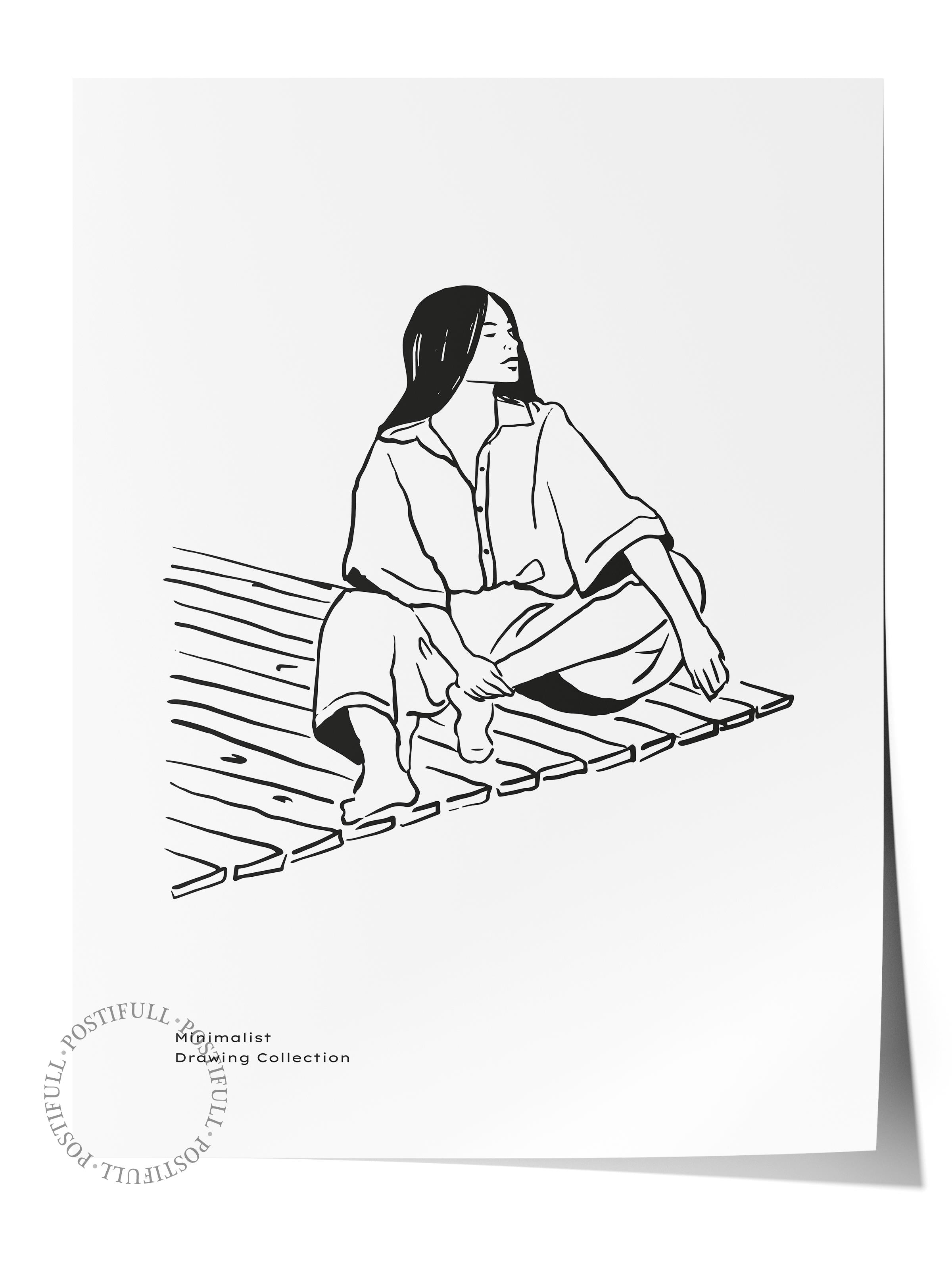 Gezi Çizim Temalı Duvar Posteri, Estetik Çerçevesiz Poster - Yatak Odası, Salon, Mutfak Duvar Dekoru