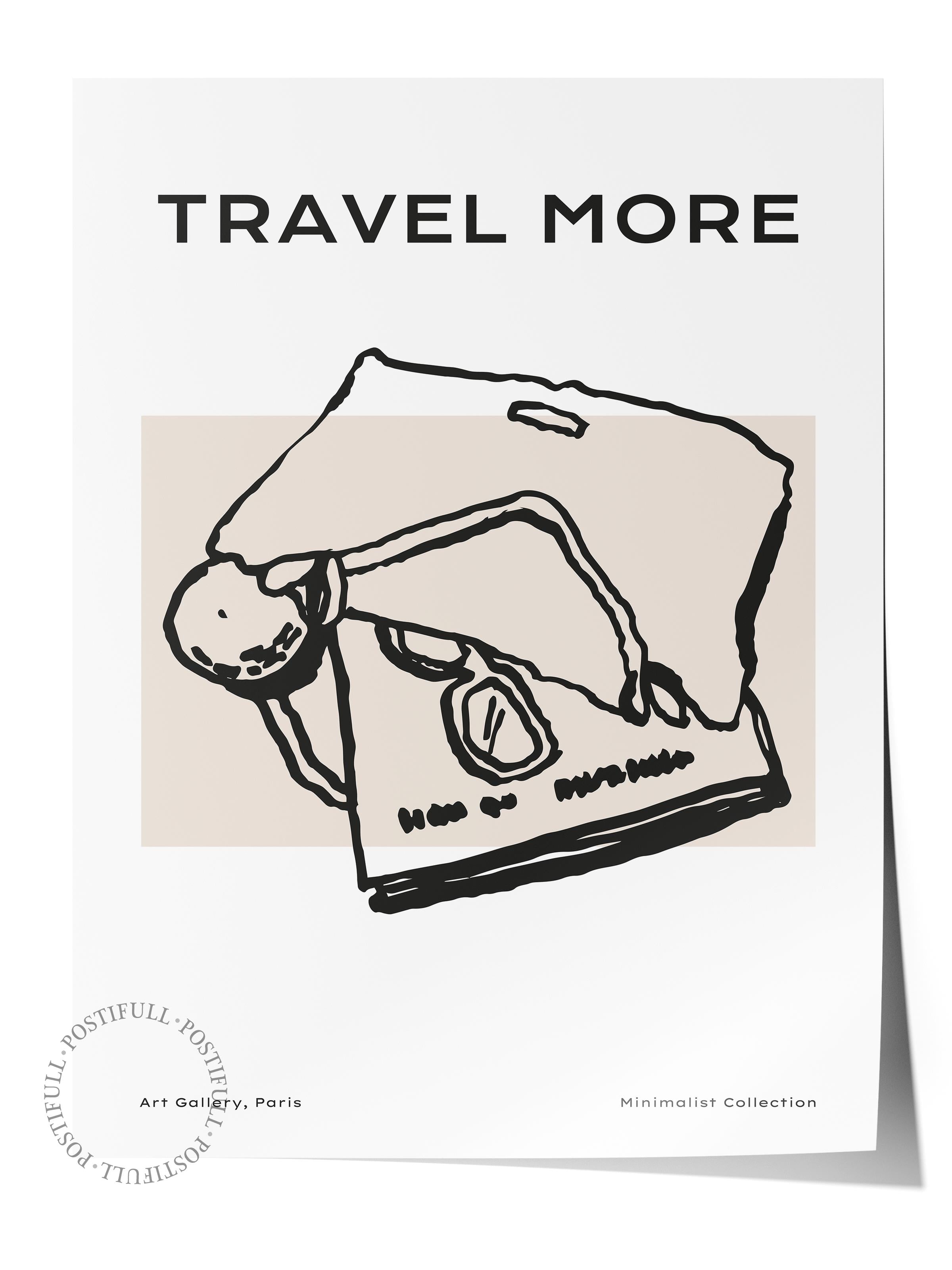 Gezi Çizim Temalı Duvar Posteri, Estetik Çerçevesiz Poster - Yatak Odası, Salon, Mutfak Duvar Dekoru