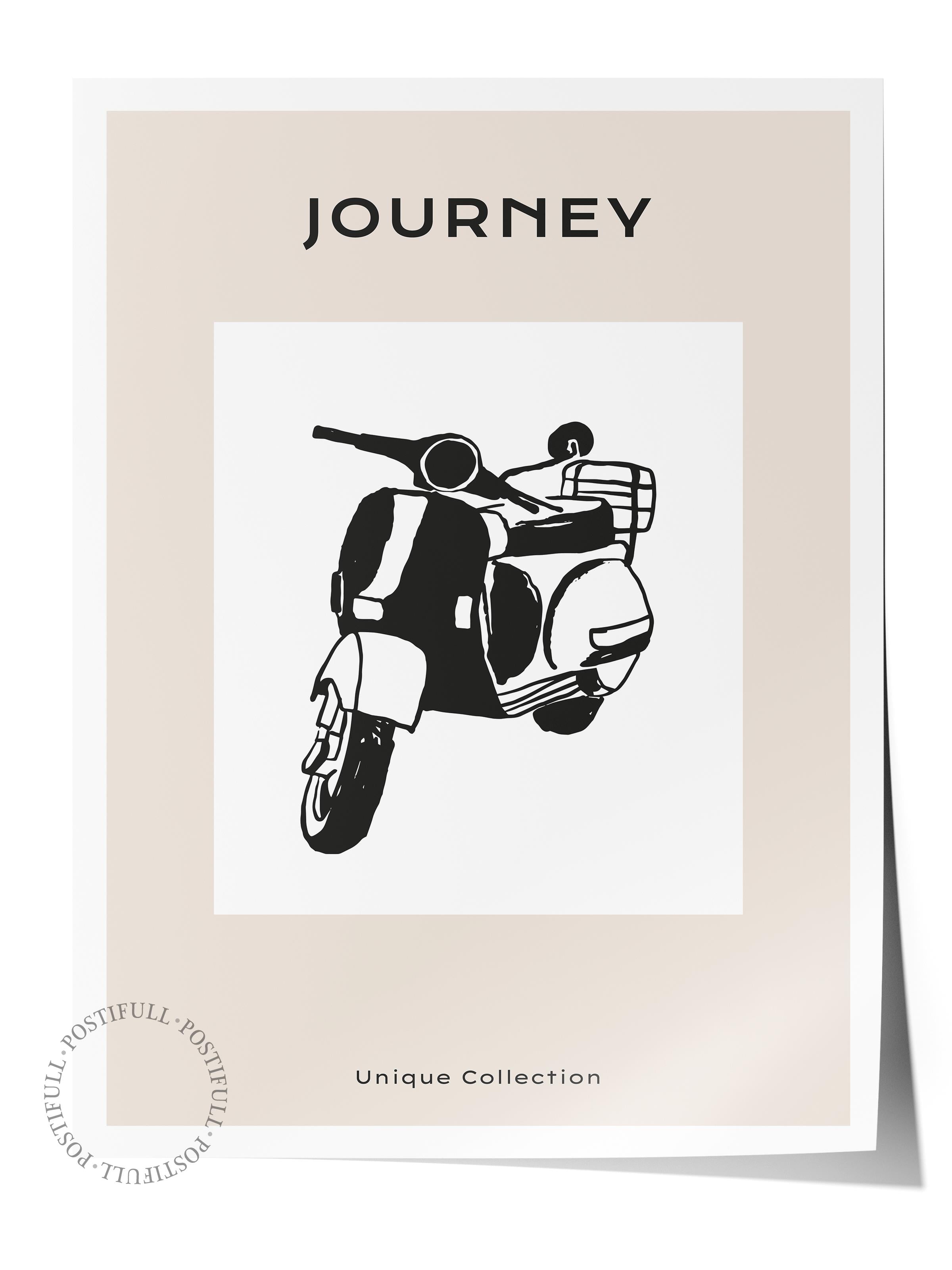 Gezi Çizim Temalı Duvar Posteri, Estetik Çerçevesiz Poster - Yatak Odası, Salon, Mutfak Duvar Dekoru