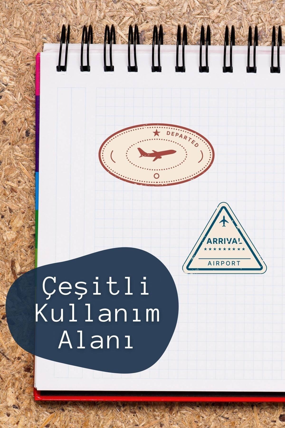 Gezi Temalı Sticker Seti - 16 Adet Etiket Seti- Telefon, Tablet, Defter Laptop Uyumlu Etiket