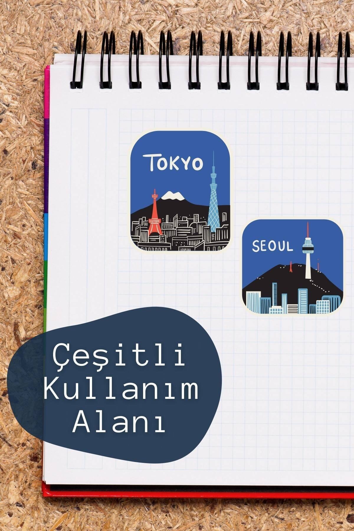 Gezi Temalı Sticker Seti - 20 Adet Etiket Seti- Telefon, Tablet, Defter Laptop Uyumlu Etiket