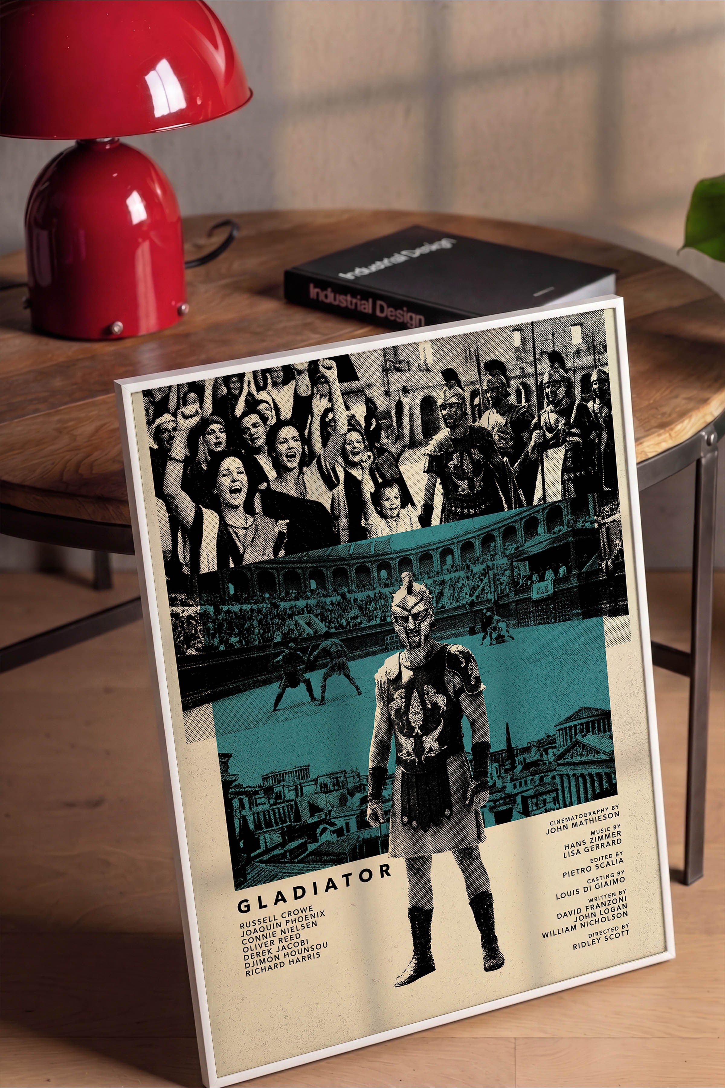 Gladiator Beyaz Çerçeveli Poster, Sinema ve Dizi Tablo, Film Dizi Afişleri NO:112803