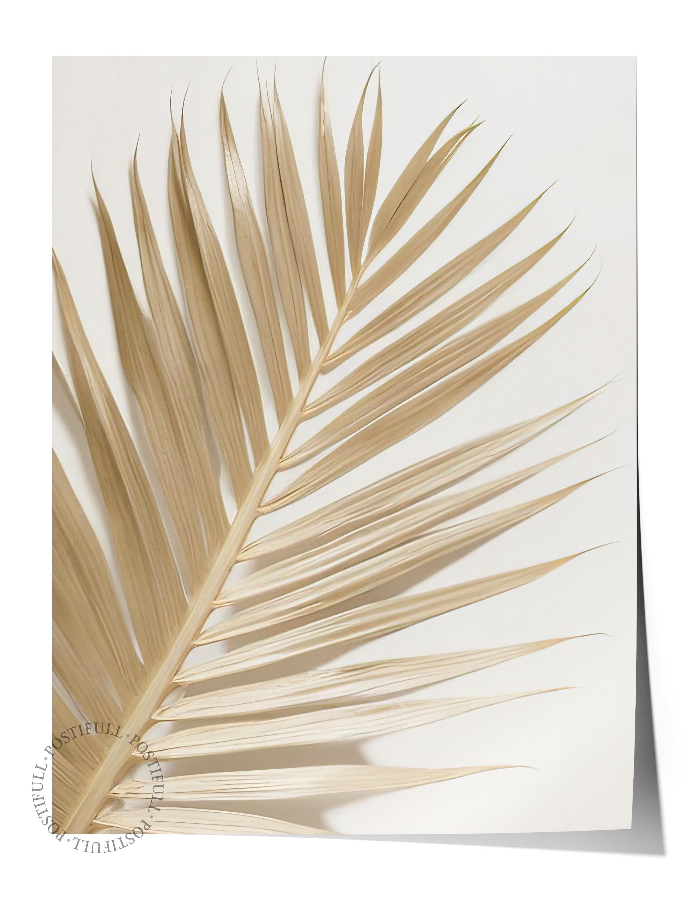 Gold Palm Poster, Çerçevesiz Duvar Posteri, Dikey Duvar Tablosu Comfort Serisi NO:108378