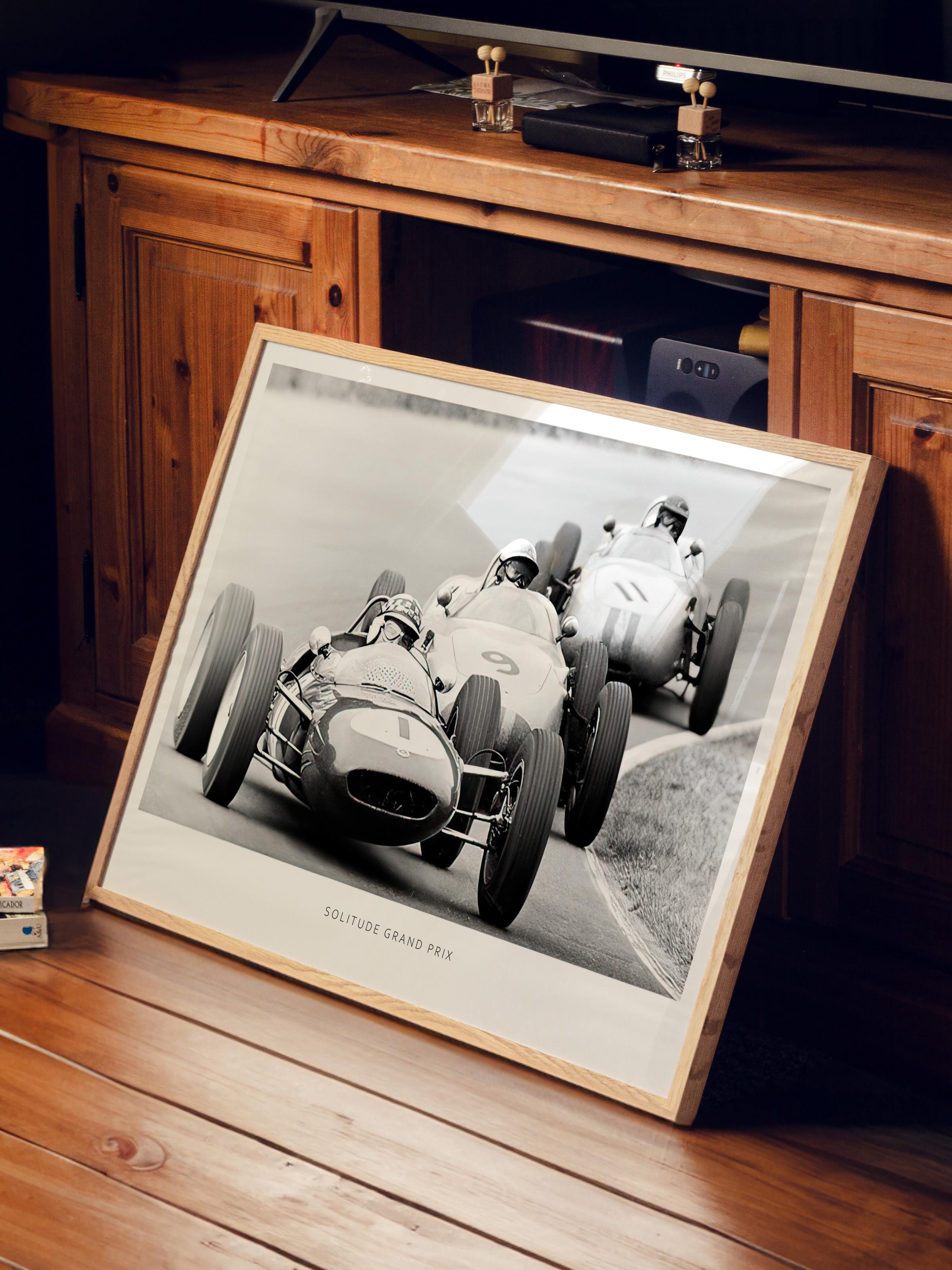 Grand Prix Vintage Çerçeveli Tablo, Ahşap Çerçeve ve Poster, Duvar Tablosu Comfort Serisi NO:108389