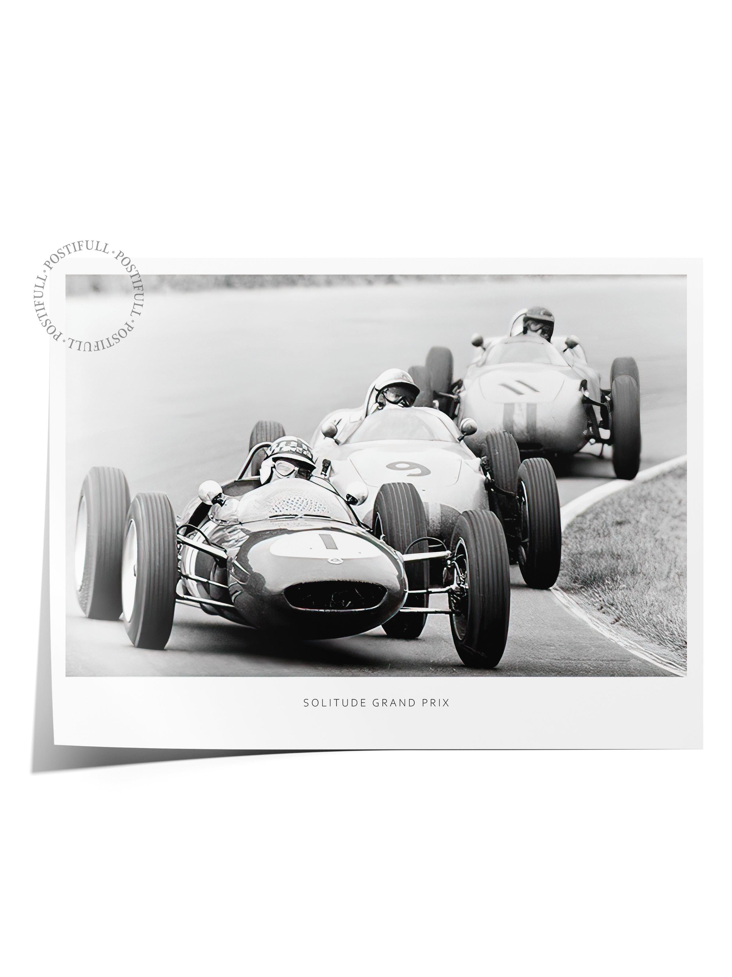 Grand Prix Vintage Poster, Çerçevesiz Duvar Posteri, Yatay Duvar Tablosu Comfort Serisi NO:108389