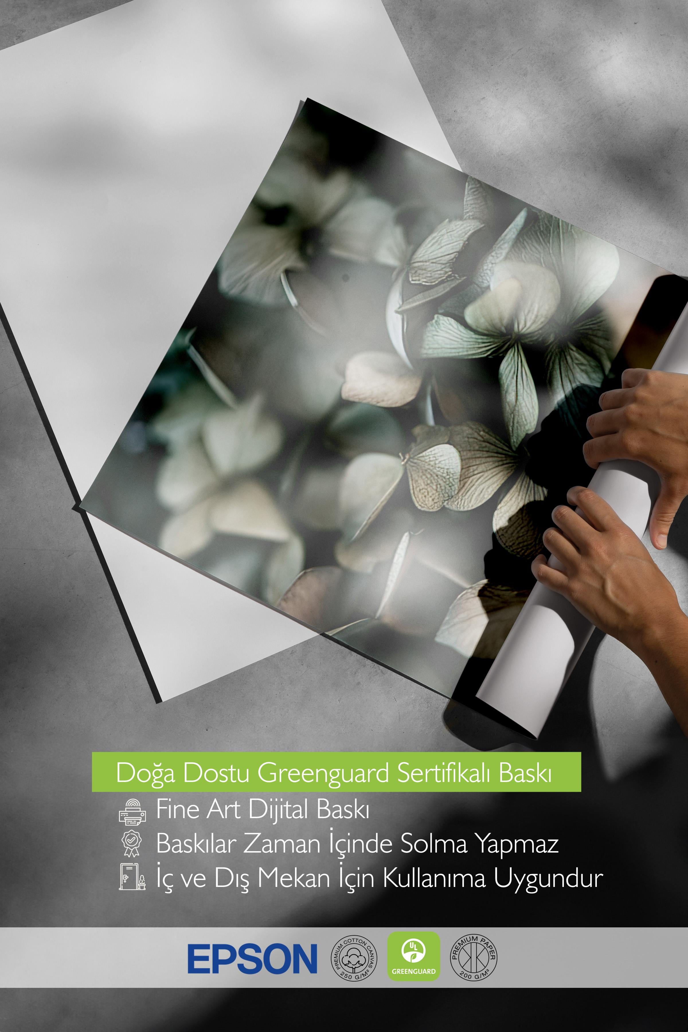 Green Hydrangea Poster, Çerçevesiz Duvar Posteri, Dikey Duvar Tablosu Comfort Serisi NO:108400