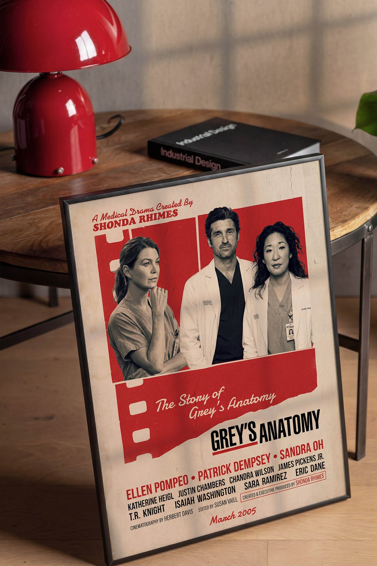 Grey’s Anatomy Siyah Çerçeveli Poster, Sinema ve Dizi Tablo, Film Dizi Afişleri NO:112848