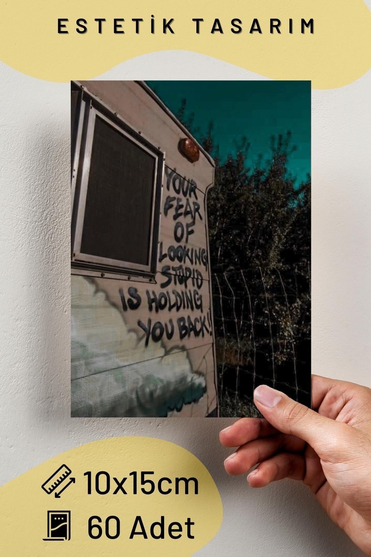 Grunge Poster Seti - Kolaj Seti - Oda Dekoru - Duvar Posteri - Yapışkanlı - Duvar Dekoru - 60 Adet