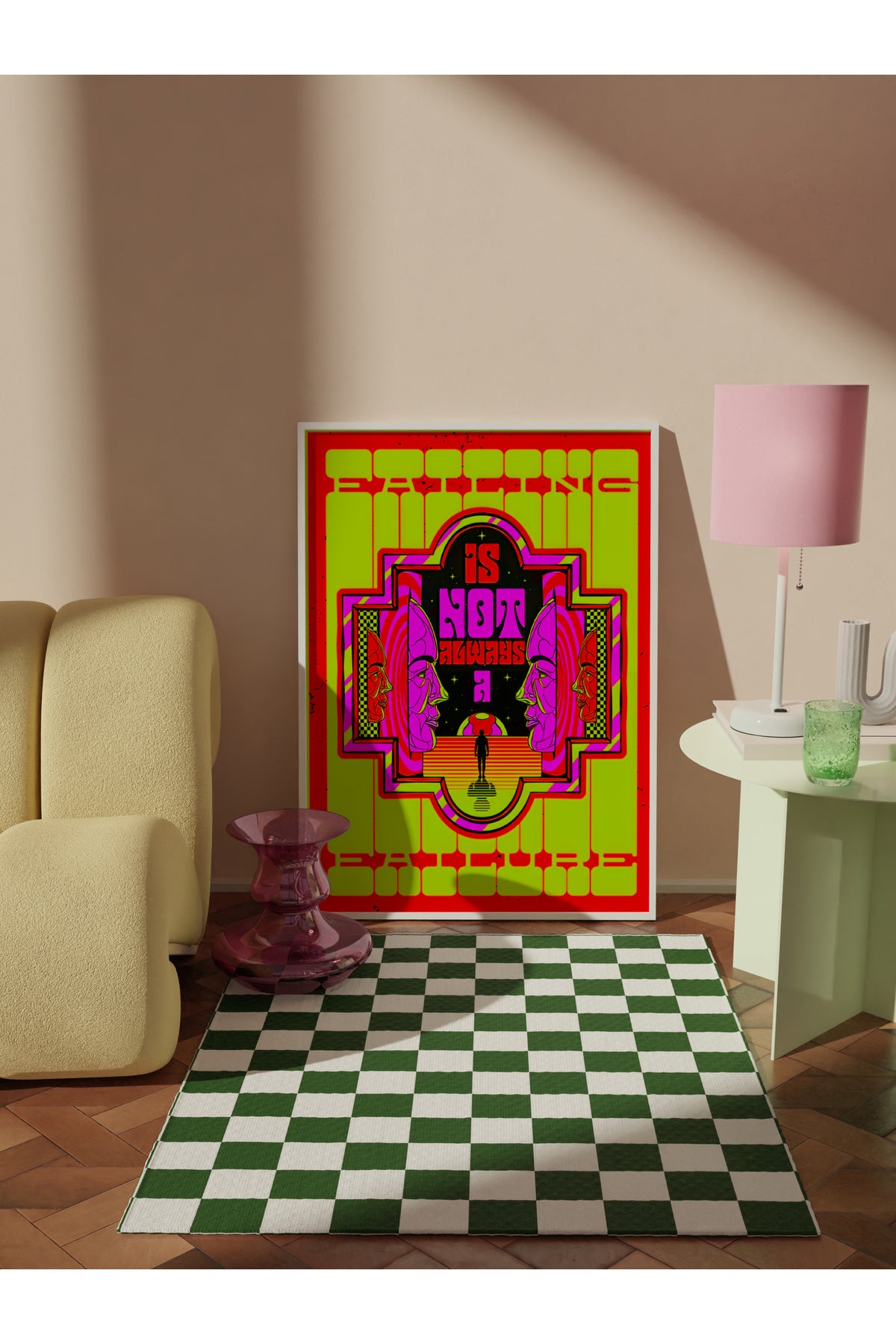 Grunge Tema Duvar Posteri, Çerçevesiz Poster, Duvar Dekoru, Çerçevesiz Tablo
