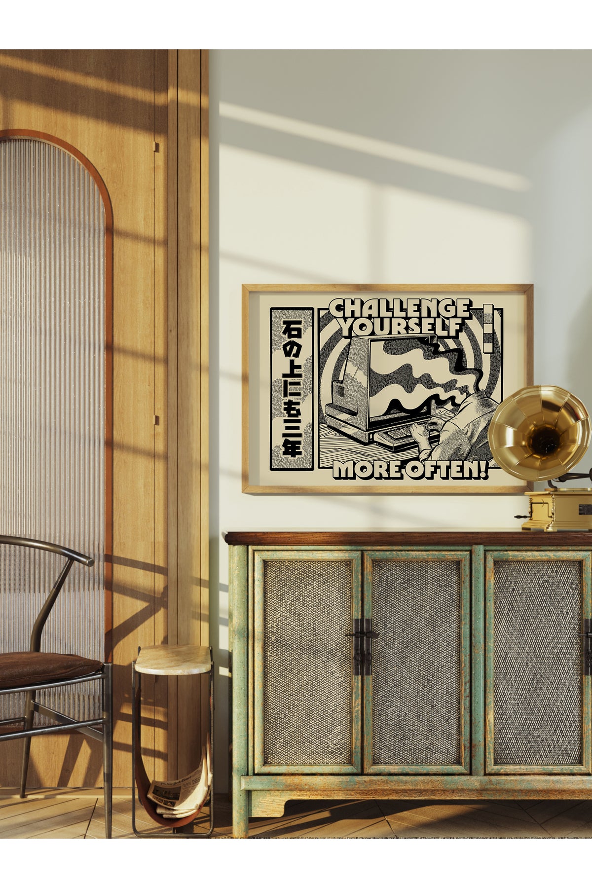 Grunge Tema Duvar Posteri, Çerçevesiz Poster, Duvar Dekoru, Çerçevesiz Tablo