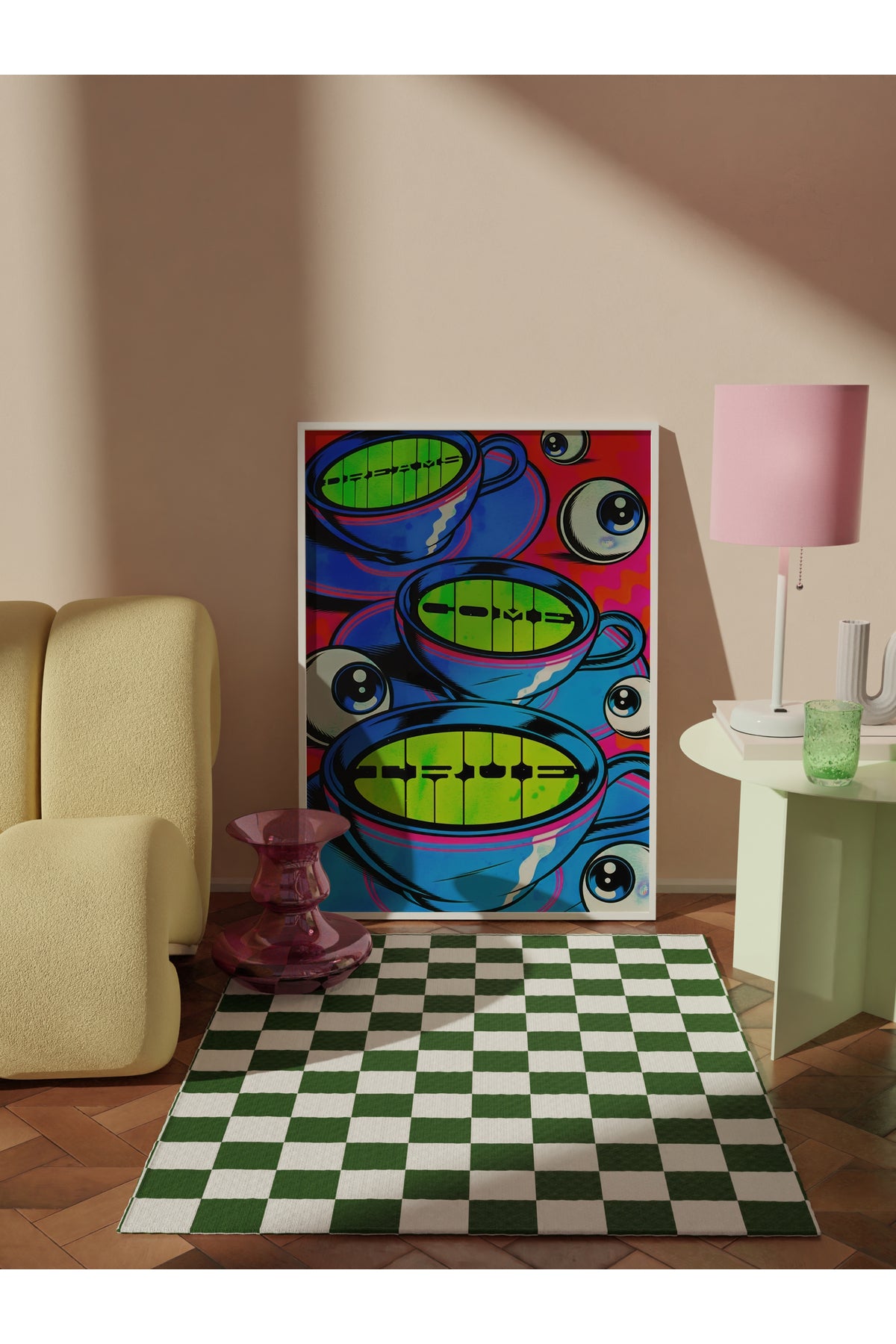 Grunge Tema Duvar Posteri, Çerçevesiz Poster, Duvar Dekoru, Çerçevesiz Tablo