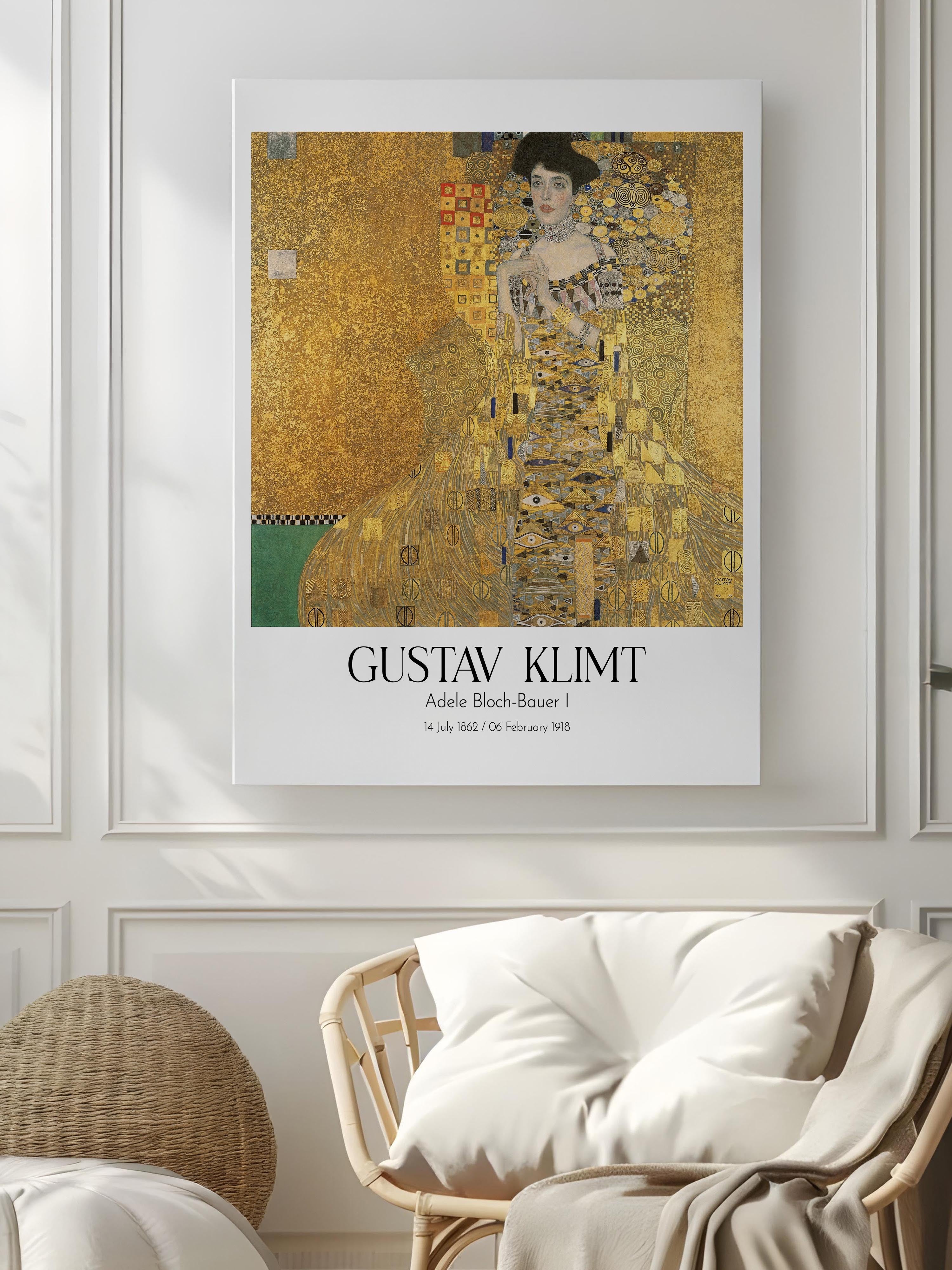 Gustav Klimt - Adele Bloch-Bauer I, Kanvas Tablo, Sanat Serisi NO:111986