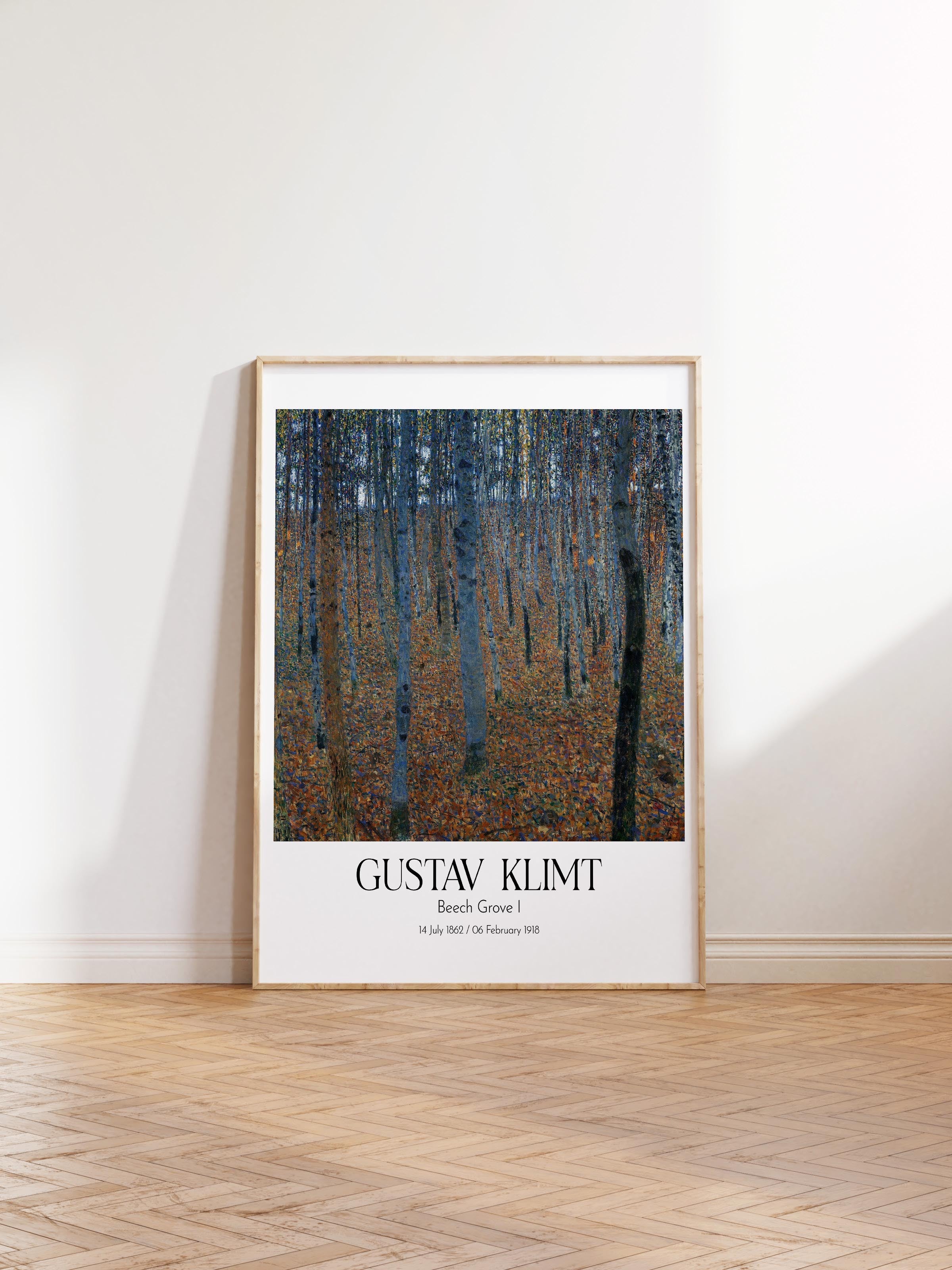 Gustav Klimt - Beech Grove I, Ahşap Çerçeveli Tablo, Sanat Serisi NO:111988