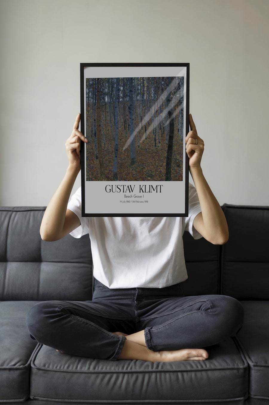 Gustav Klimt - Beech Grove I, Siyah Çerçeveli Tablo, Sanat Serisi NO:111988