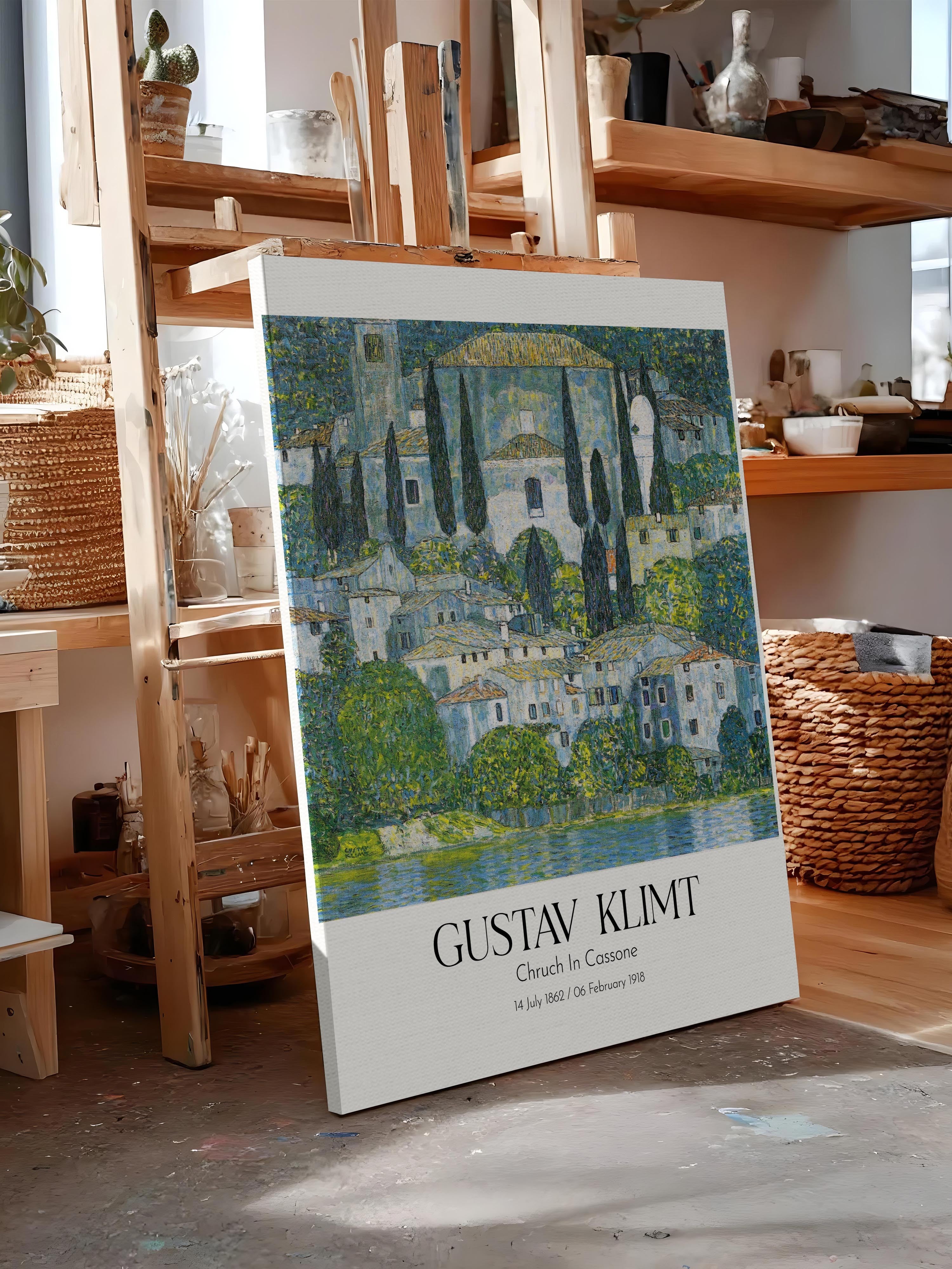 Gustav Klimt - Chruch In Cassone, Kanvas Tablo, Sanat Serisi NO:111989