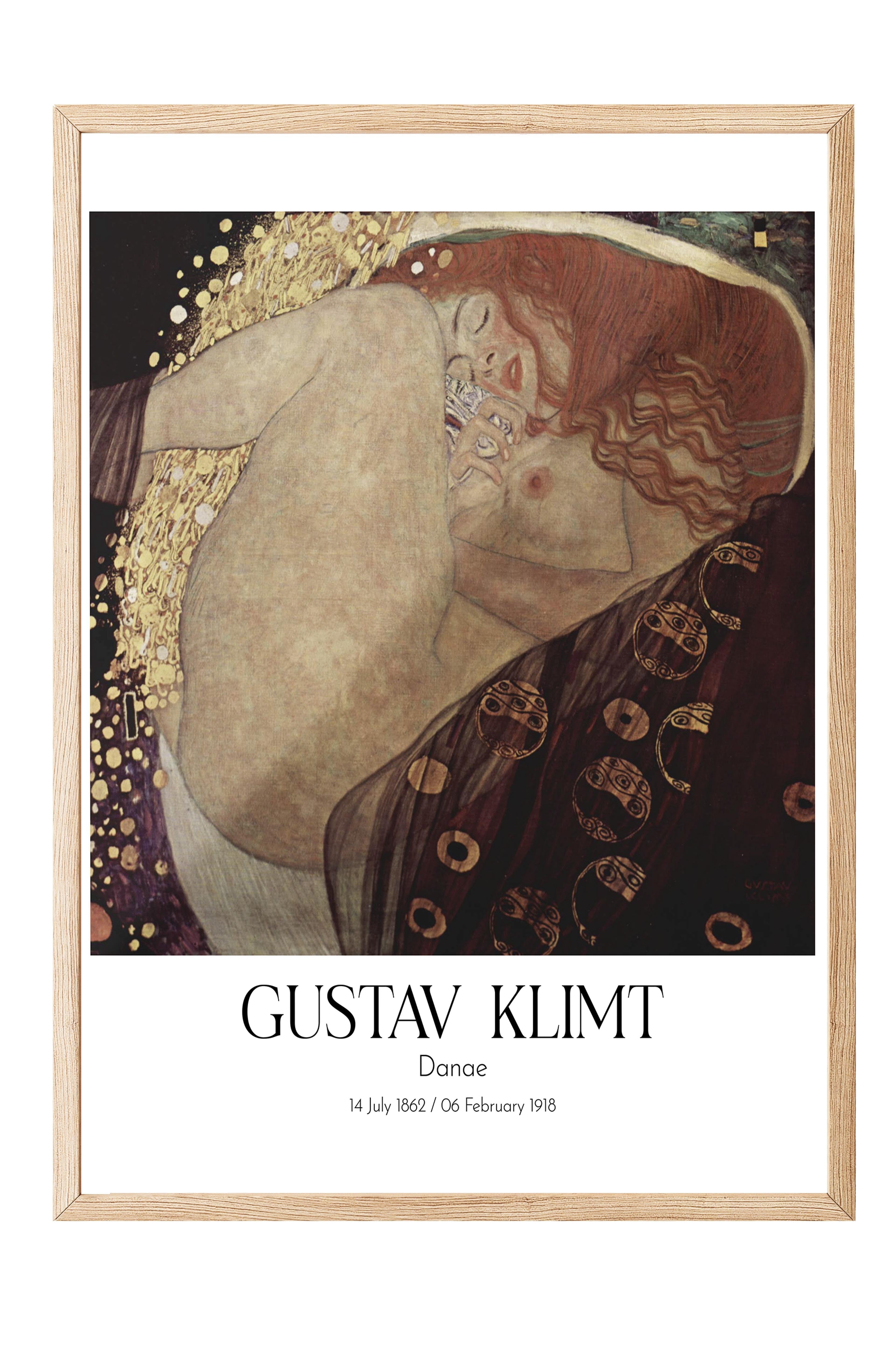 Gustav Klimt - Danae, Ahşap Çerçeveli Tablo, Sanat Serisi NO:111990