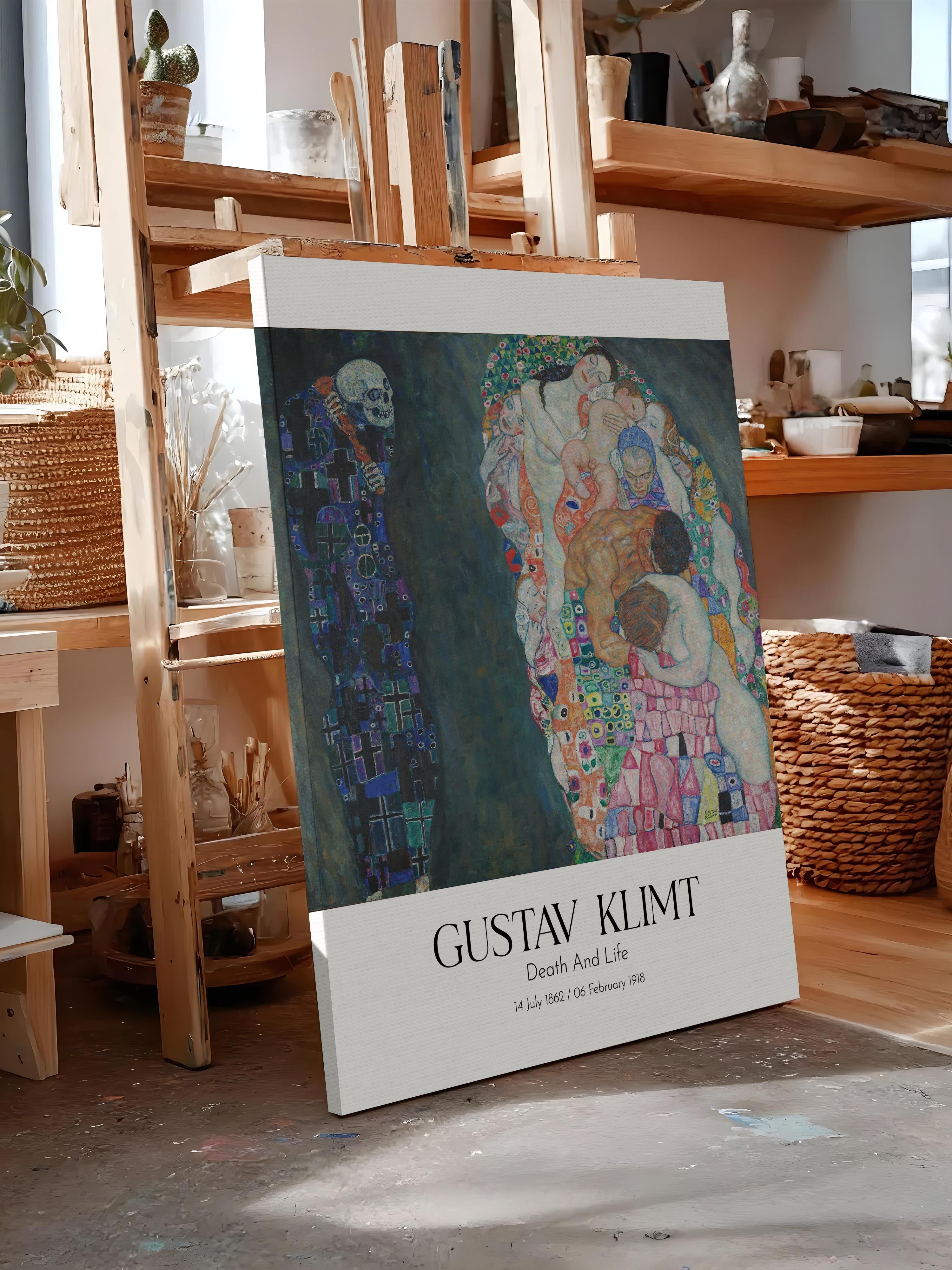 Gustav Klimt - Death And Life, Kanvas Tablo, Sanat Serisi NO:111970