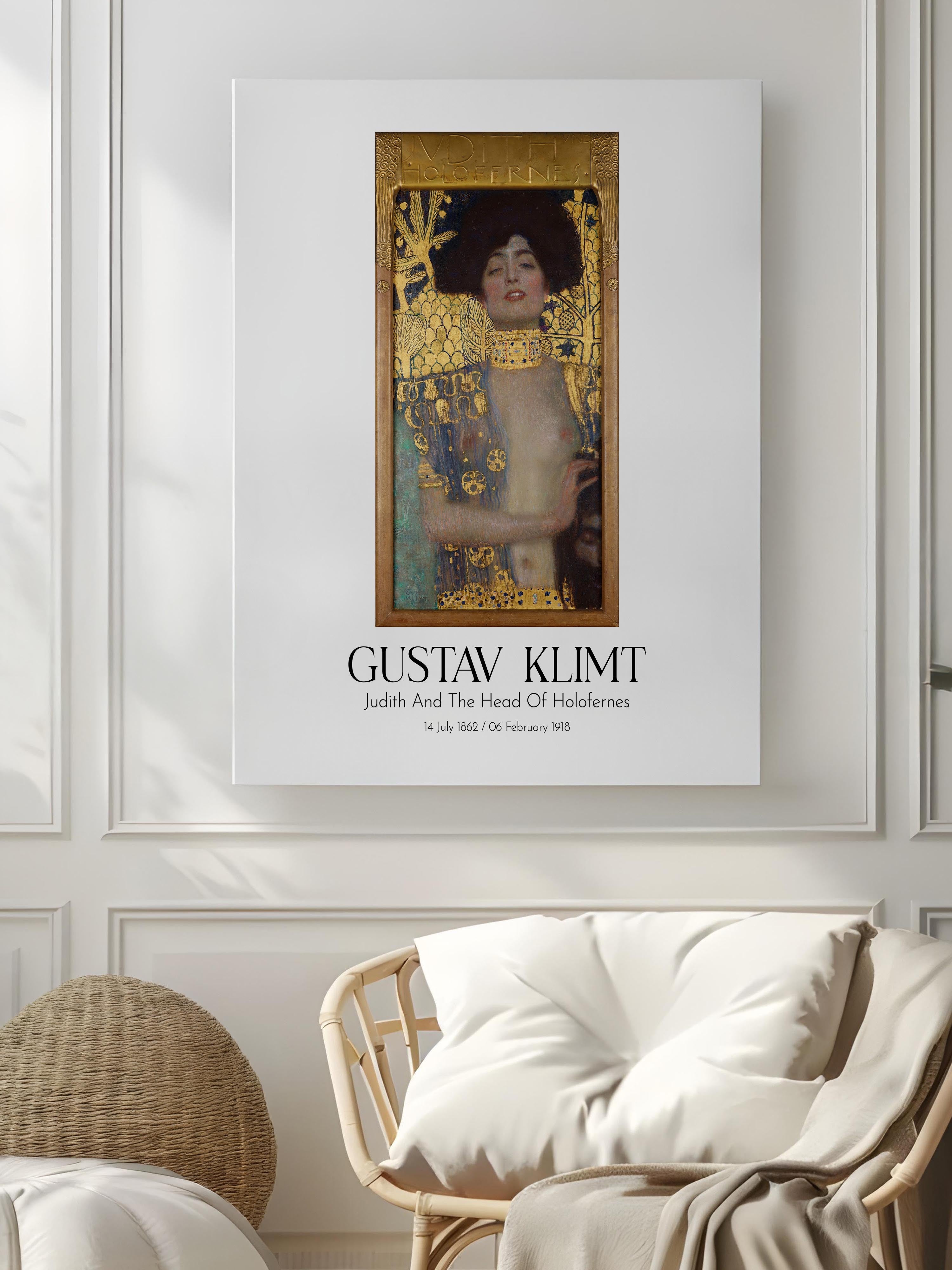 Gustav Klimt - Judith And The Head Of Holofernes, Kanvas Tablo, Sanat Serisi NO:111994