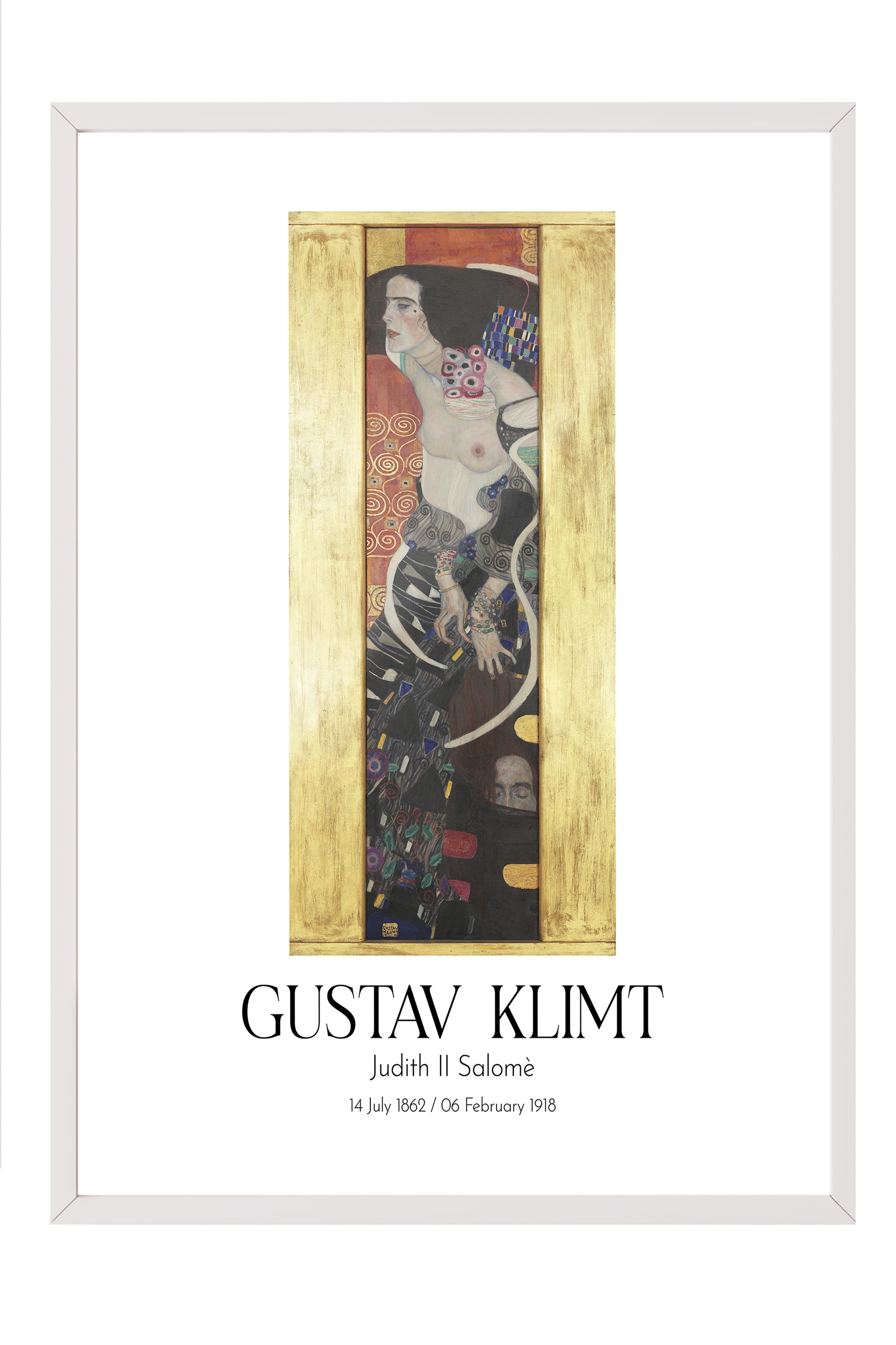 Gustav Klimt - Judith Iı Salomè, Beyaz Çerçeveli Tablo, Sanat Serisi NO:111975