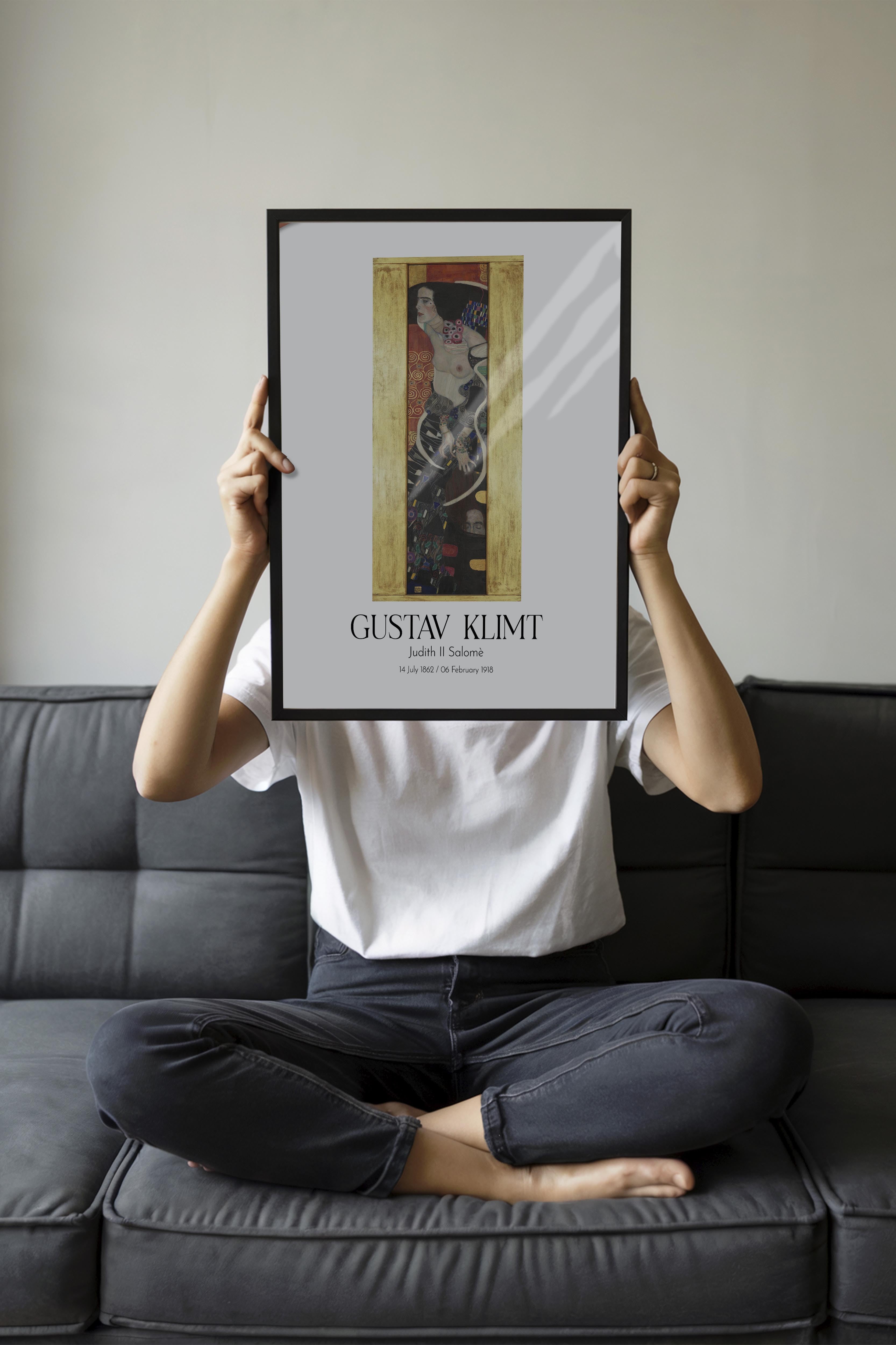 Gustav Klimt - Judith Iı Salomè, Siyah Çerçeveli Tablo, Sanat Serisi NO:111975