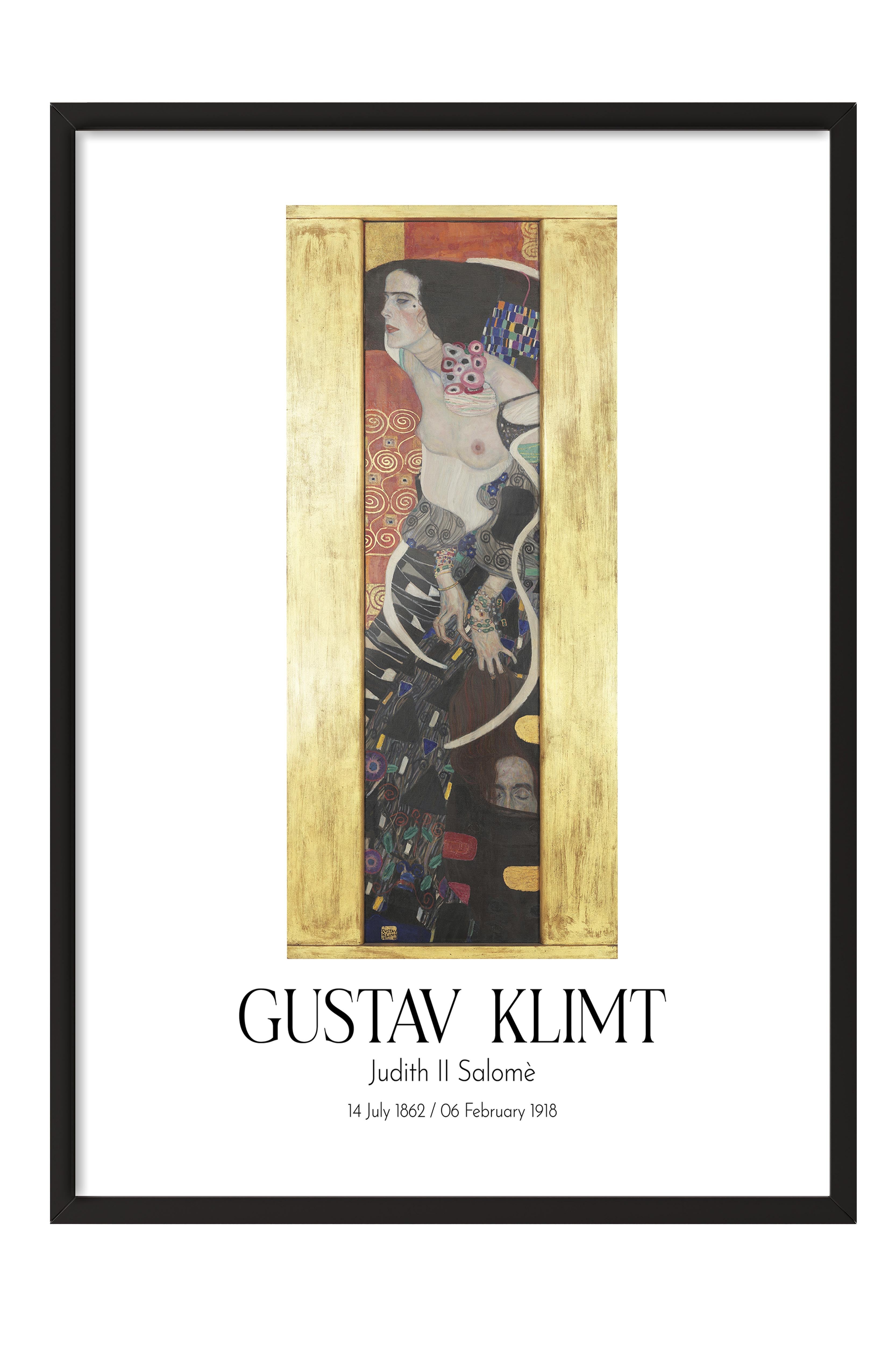 Gustav Klimt - Judith Iı Salomè, Siyah Çerçeveli Tablo, Sanat Serisi NO:111975