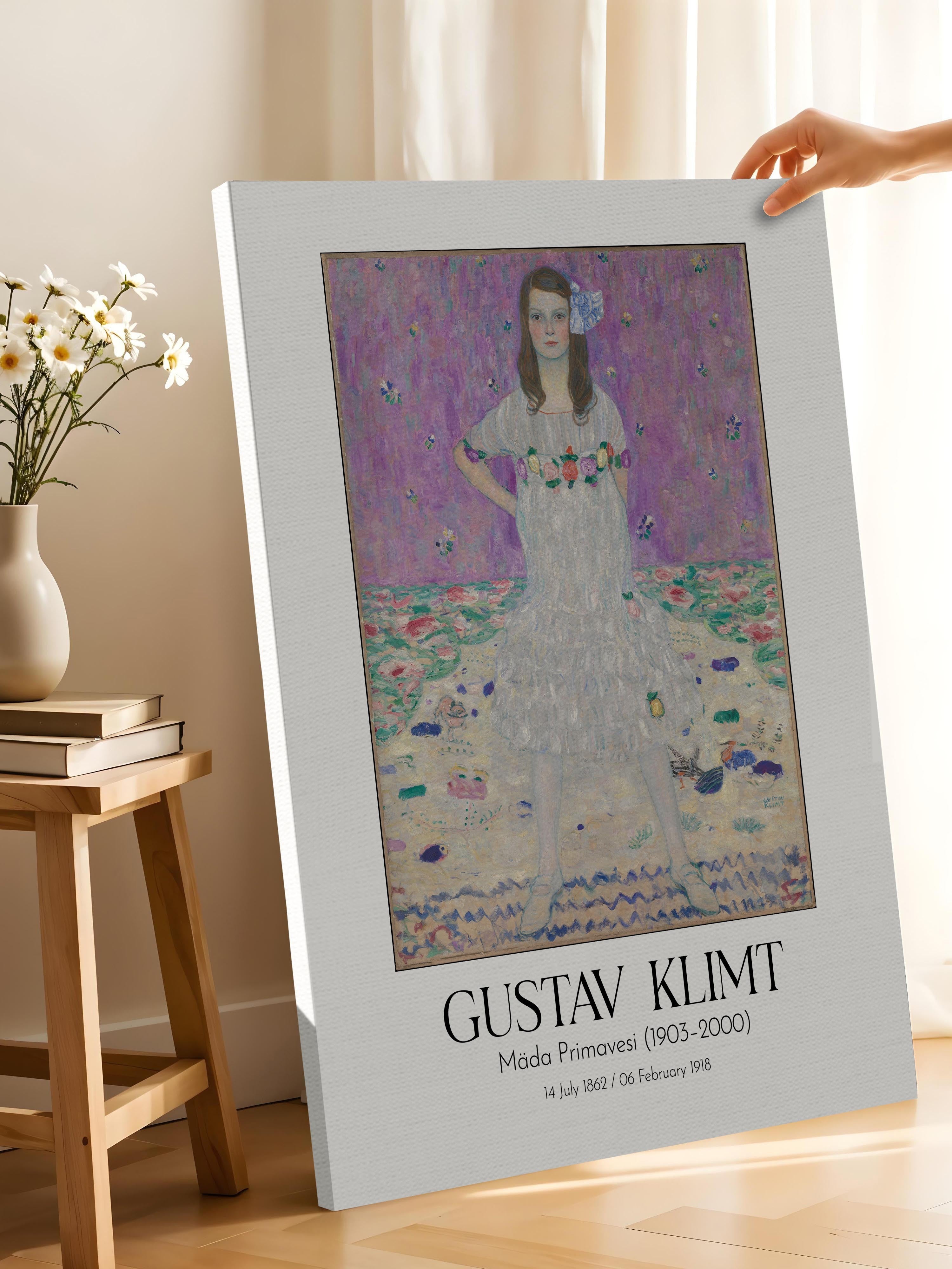 Gustav Klimt - Mäda Primavesi (1903–2000), Kanvas Tablo, Sanat Serisi NO:111996