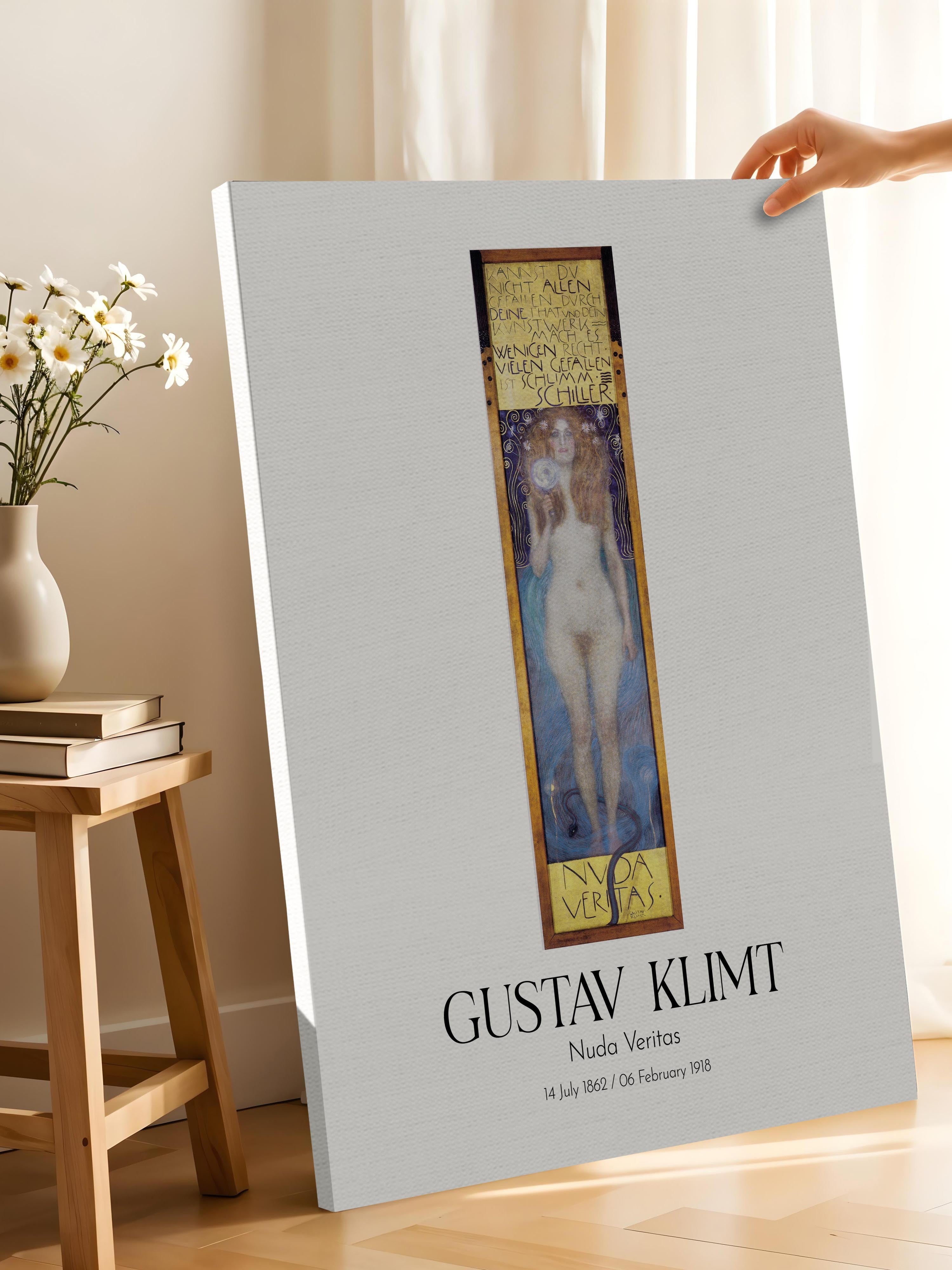 Gustav Klimt - Nuda Veritas, Kanvas Tablo, Sanat Serisi NO:111997