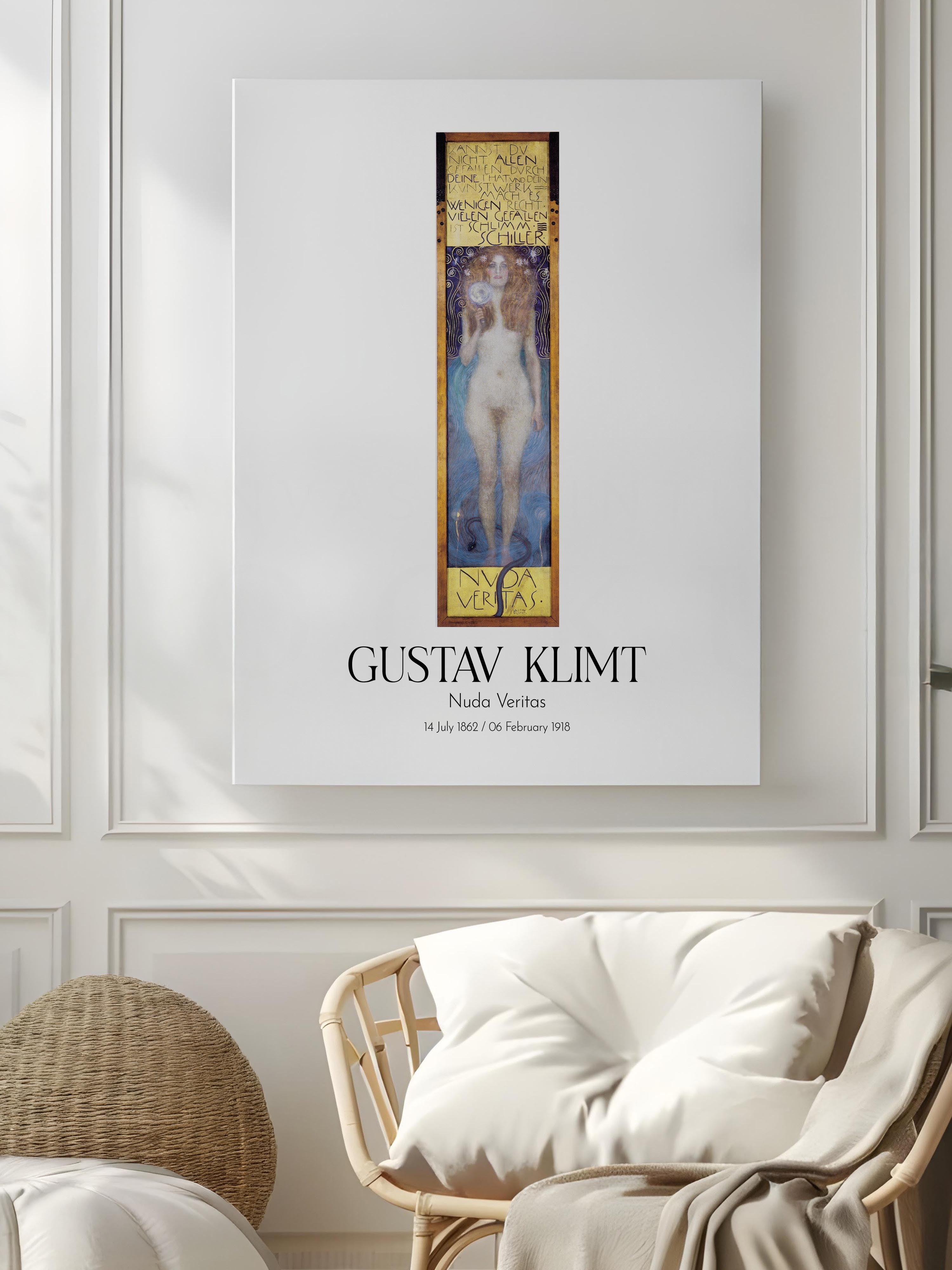 Gustav Klimt - Nuda Veritas, Kanvas Tablo, Sanat Serisi NO:111997