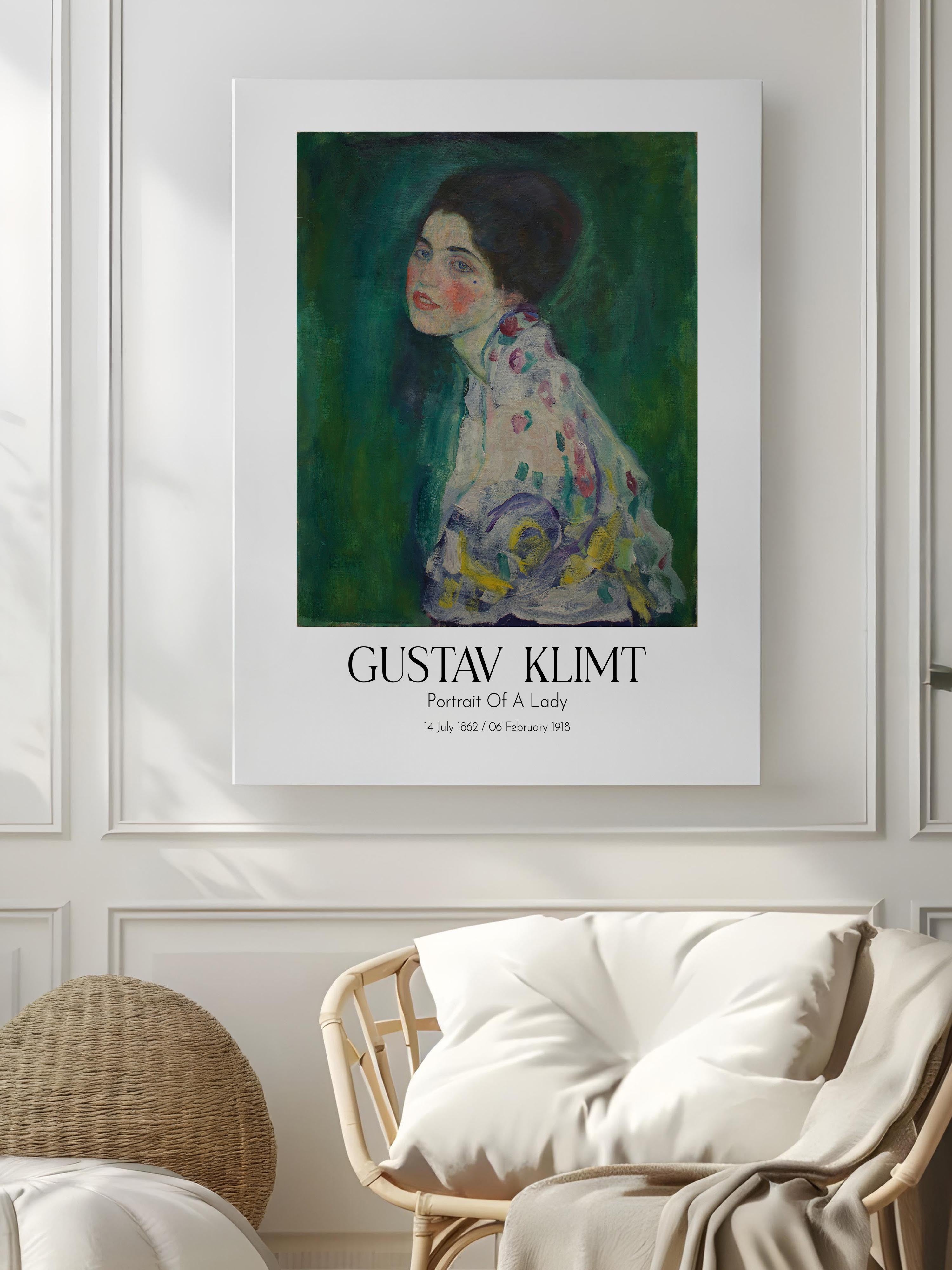 Gustav Klimt - Portrait Of A Lady, Kanvas Tablo, Sanat Serisi NO:111981