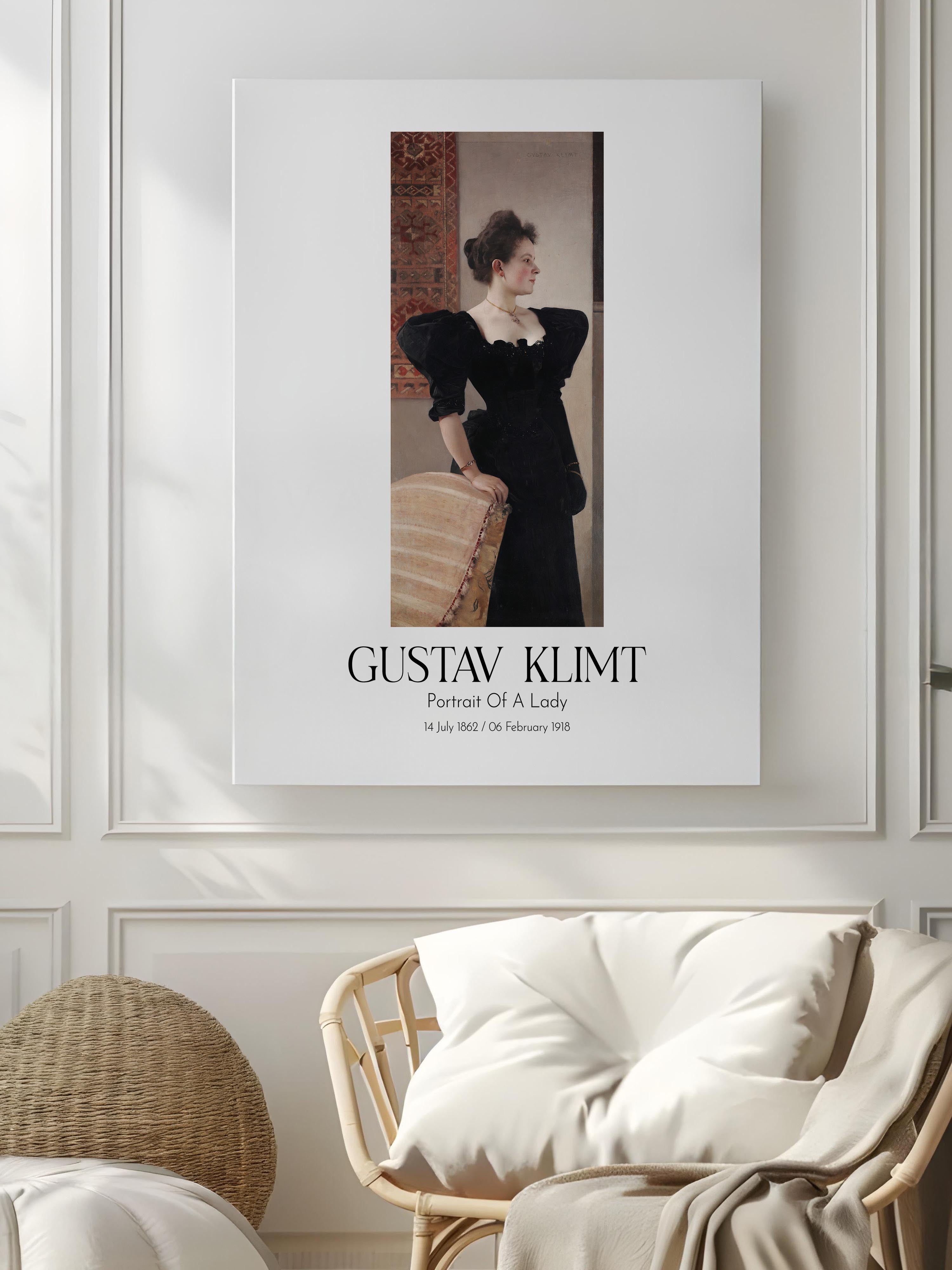 Gustav Klimt - Portrait Of A Lady, Kanvas Tablo, Sanat Serisi NO:112004