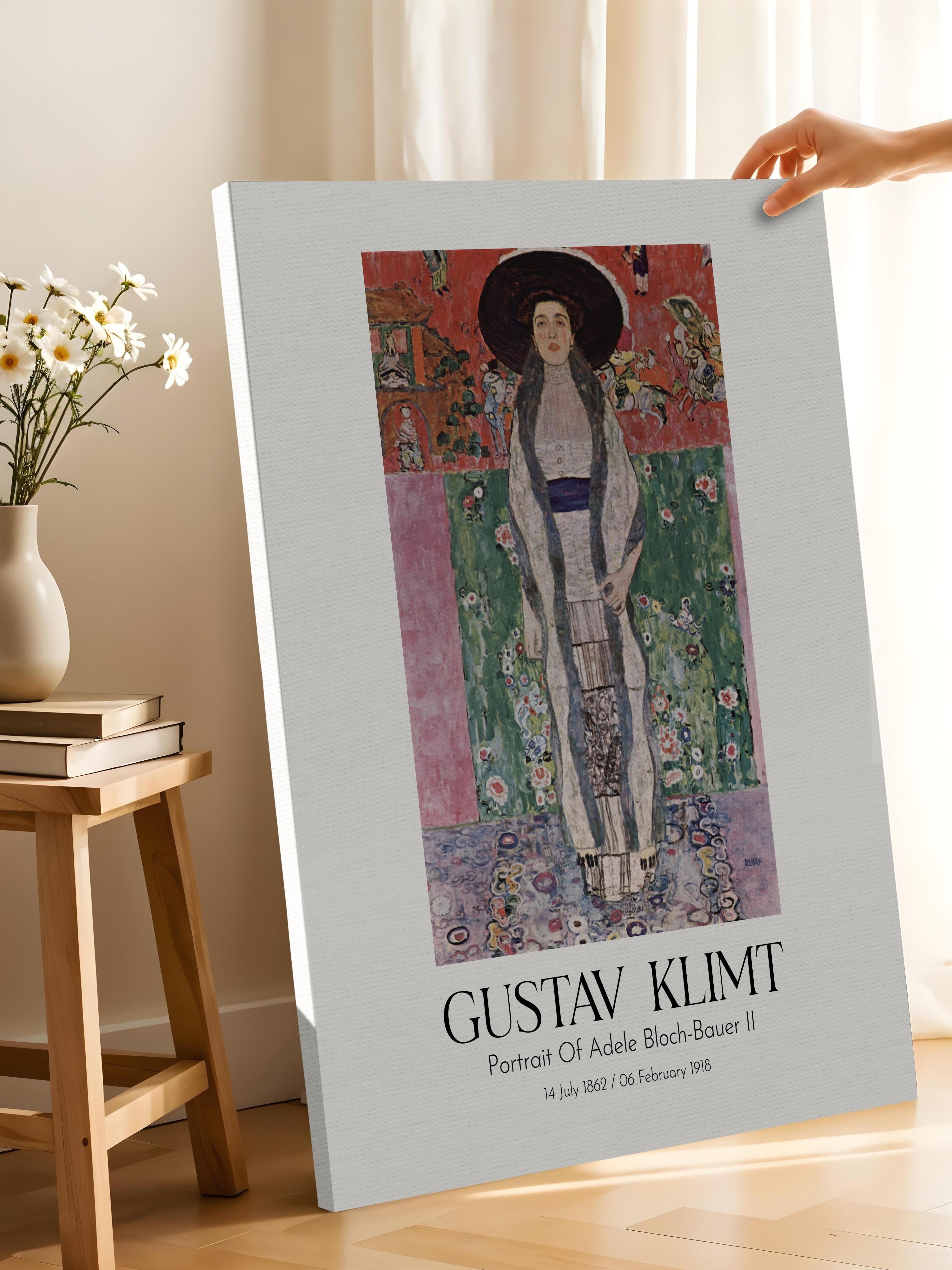 Gustav Klimt - Portrait Of Adele Bloch-Bauer II, Kanvas Tablo, Sanat Serisi NO:111999