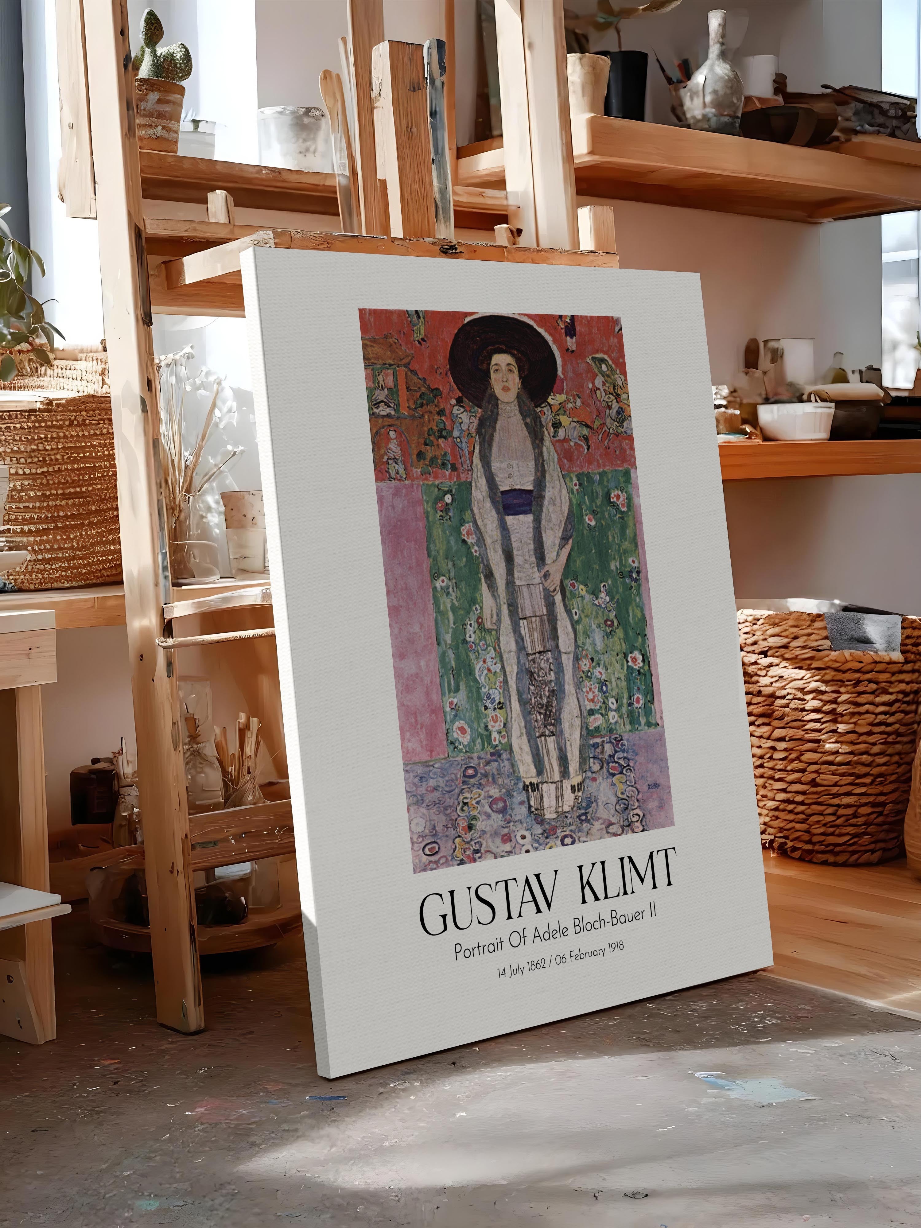 Gustav Klimt - Portrait Of Adele Bloch-Bauer II, Kanvas Tablo, Sanat Serisi NO:111999