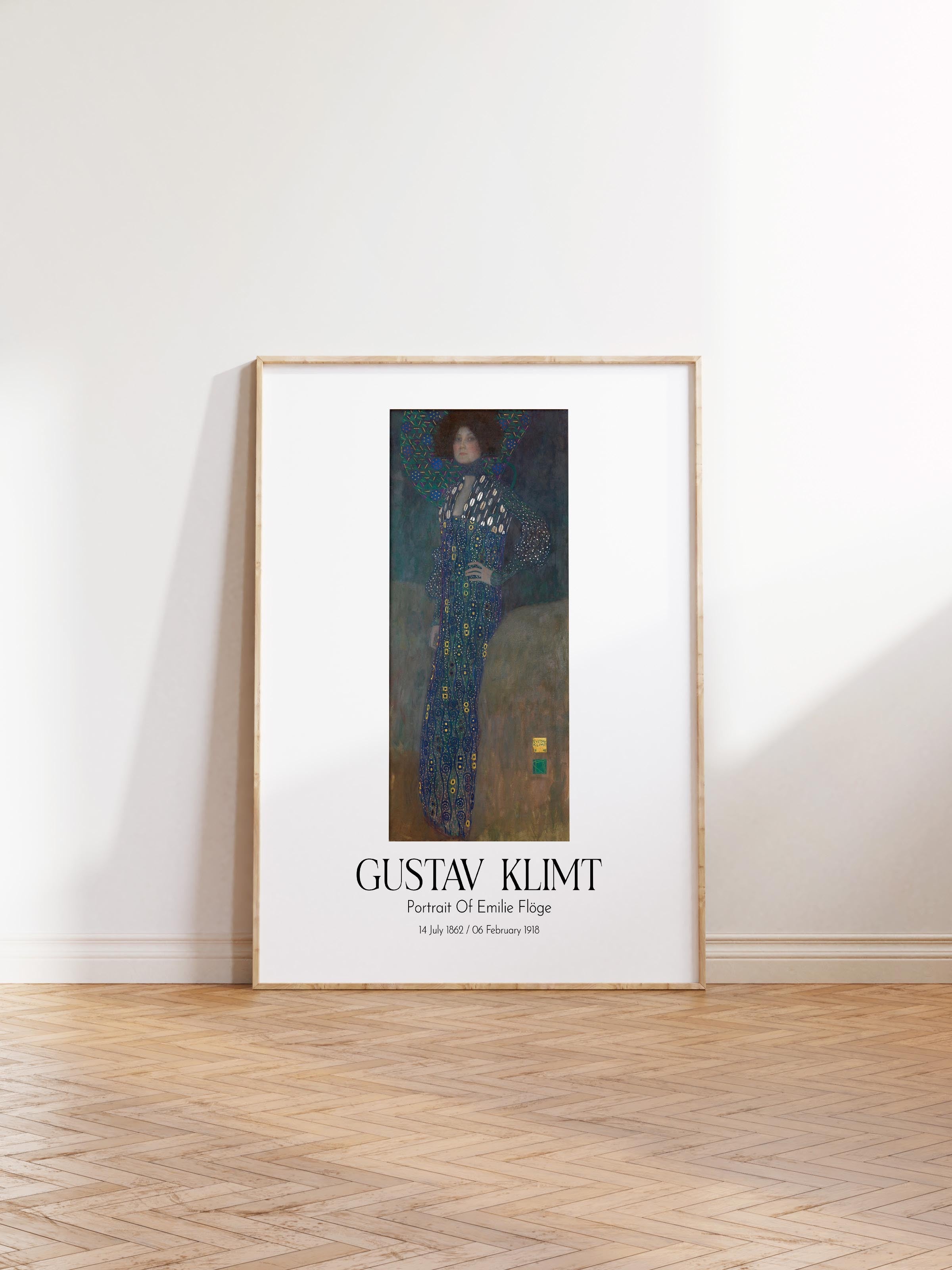 Gustav Klimt - Portrait Of Emilie Flöge, Ahşap Çerçeveli Tablo, Sanat Serisi NO:112000