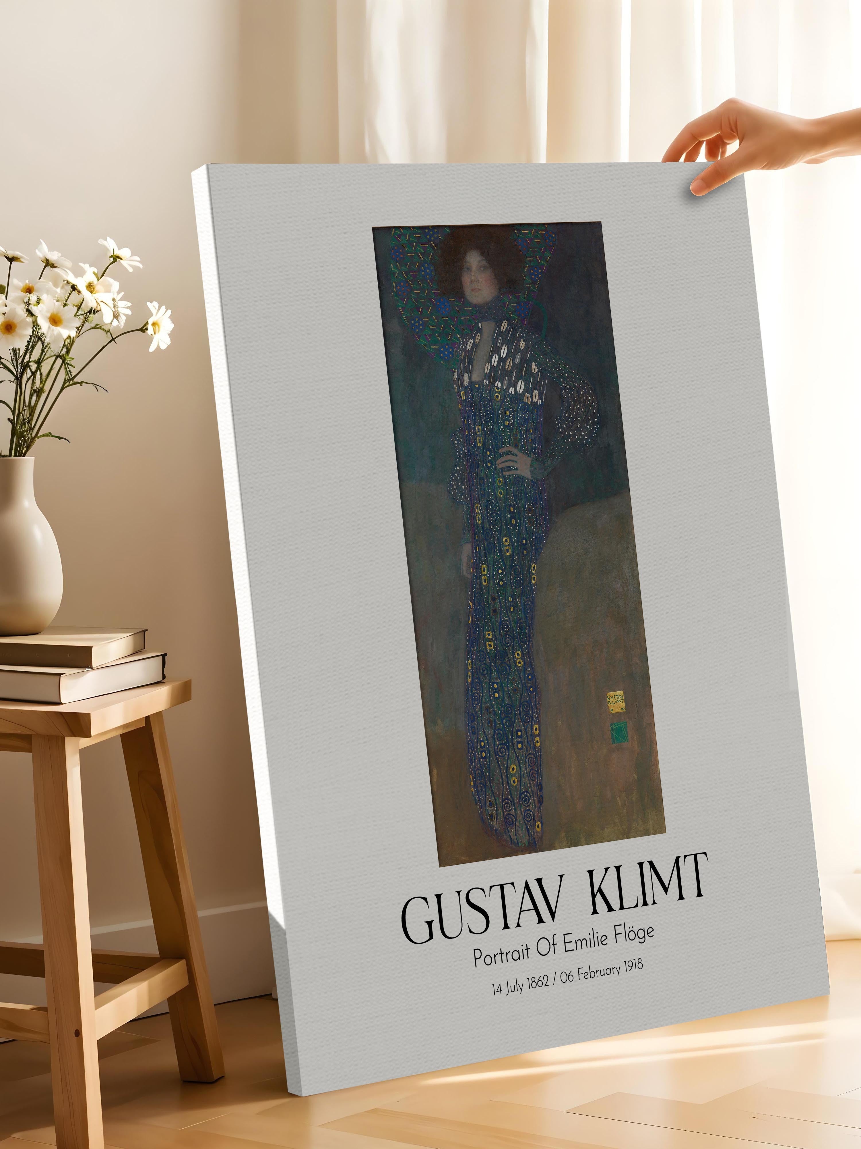 Gustav Klimt - Portrait Of Emilie Flöge, Kanvas Tablo, Sanat Serisi NO:112000