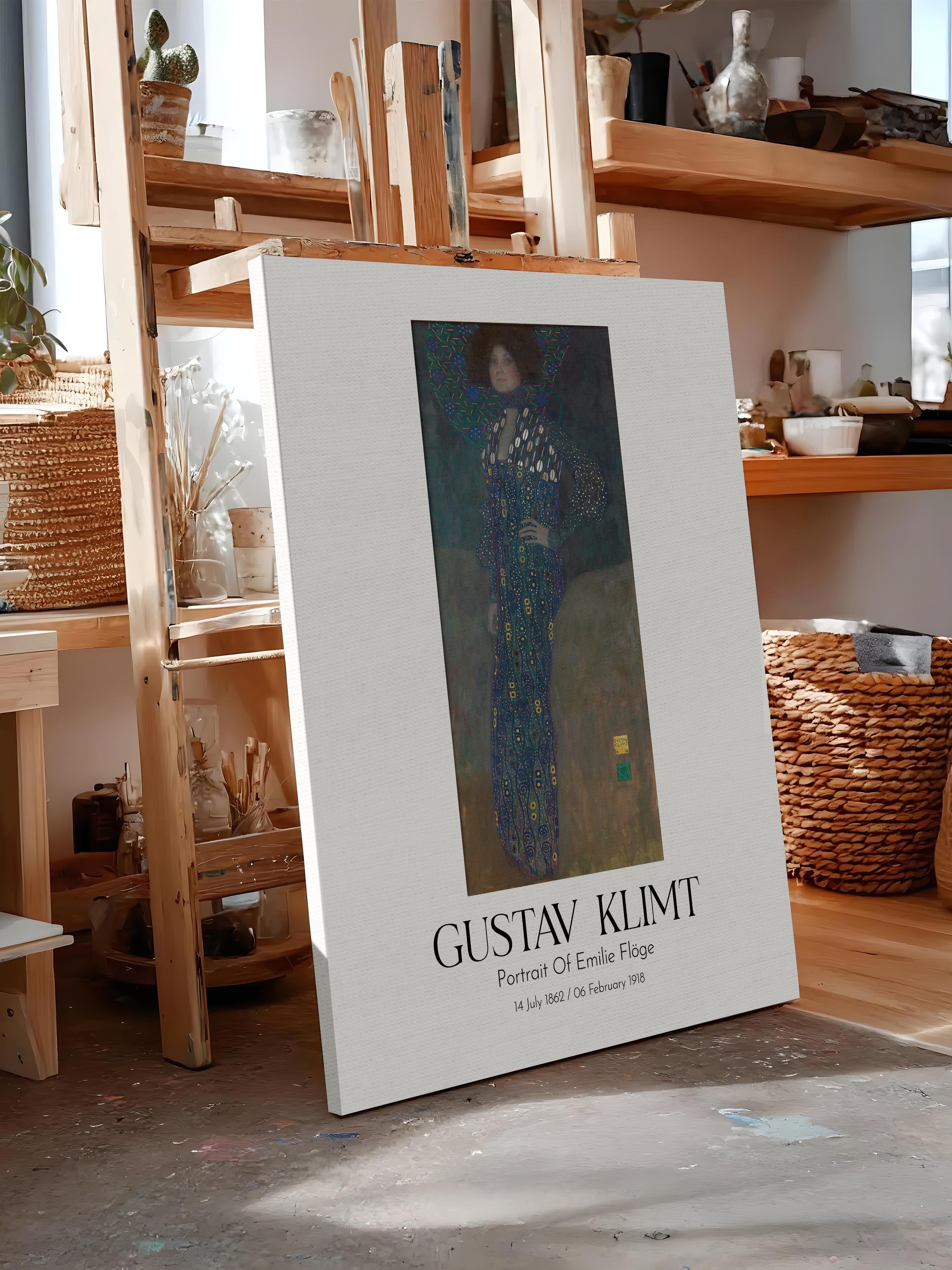 Gustav Klimt - Portrait Of Emilie Flöge, Kanvas Tablo, Sanat Serisi NO:112000