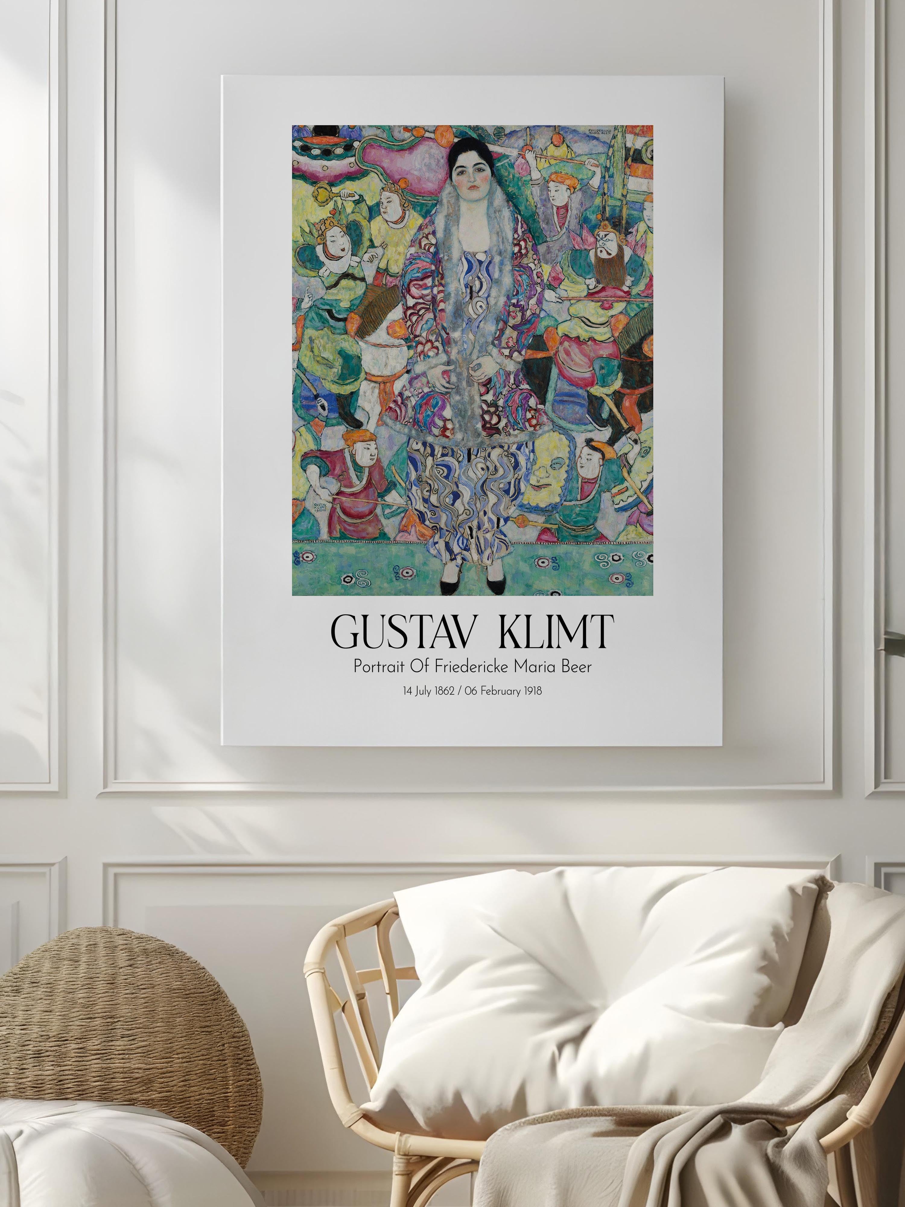 Gustav Klimt - Portrait Of Friedericke Maria Beer, Kanvas Tablo, Sanat Serisi NO:111982