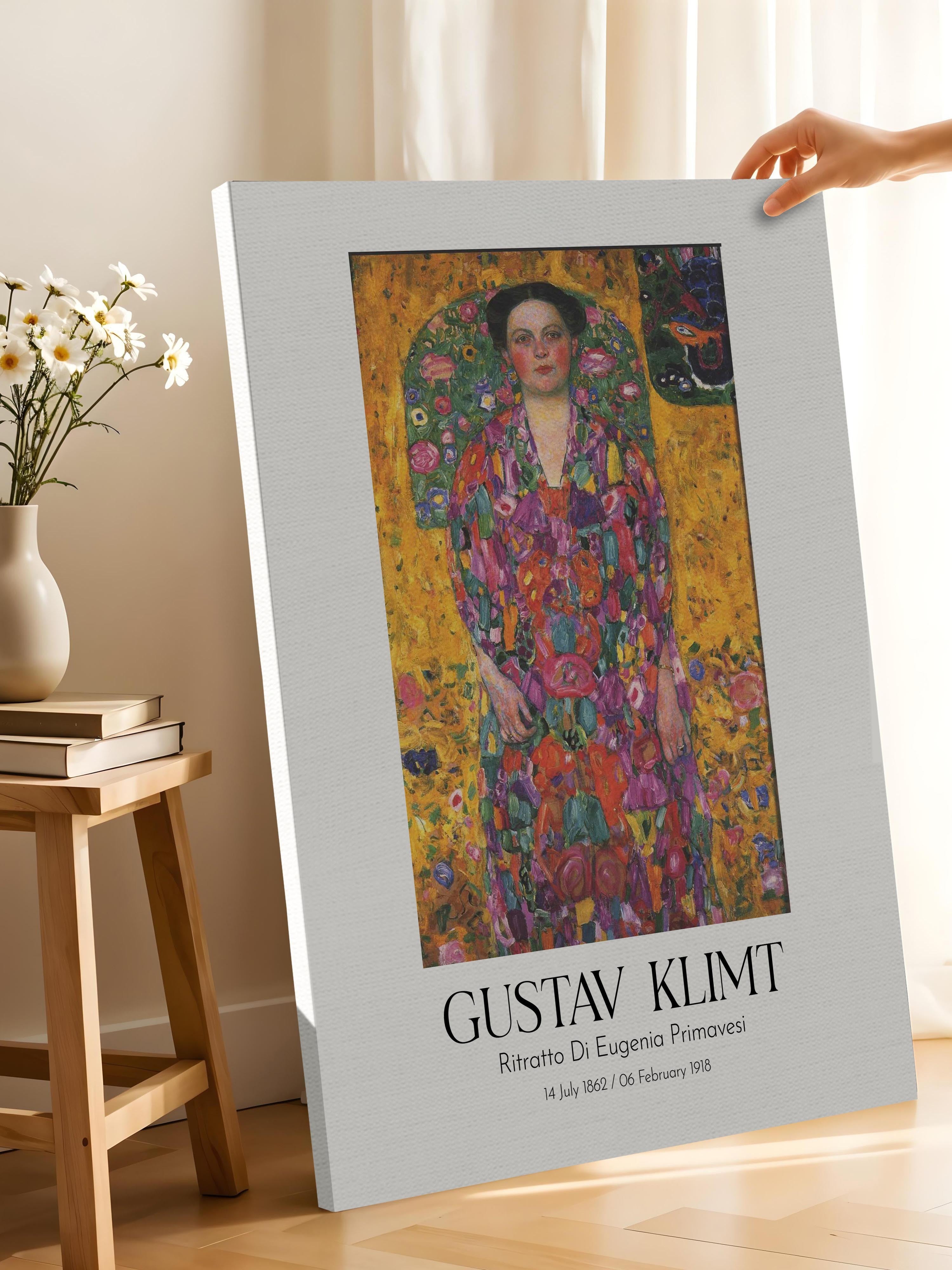 Gustav Klimt - Ritratto Di Eugenia Primavesi, Kanvas Tablo, Sanat Serisi NO:112001