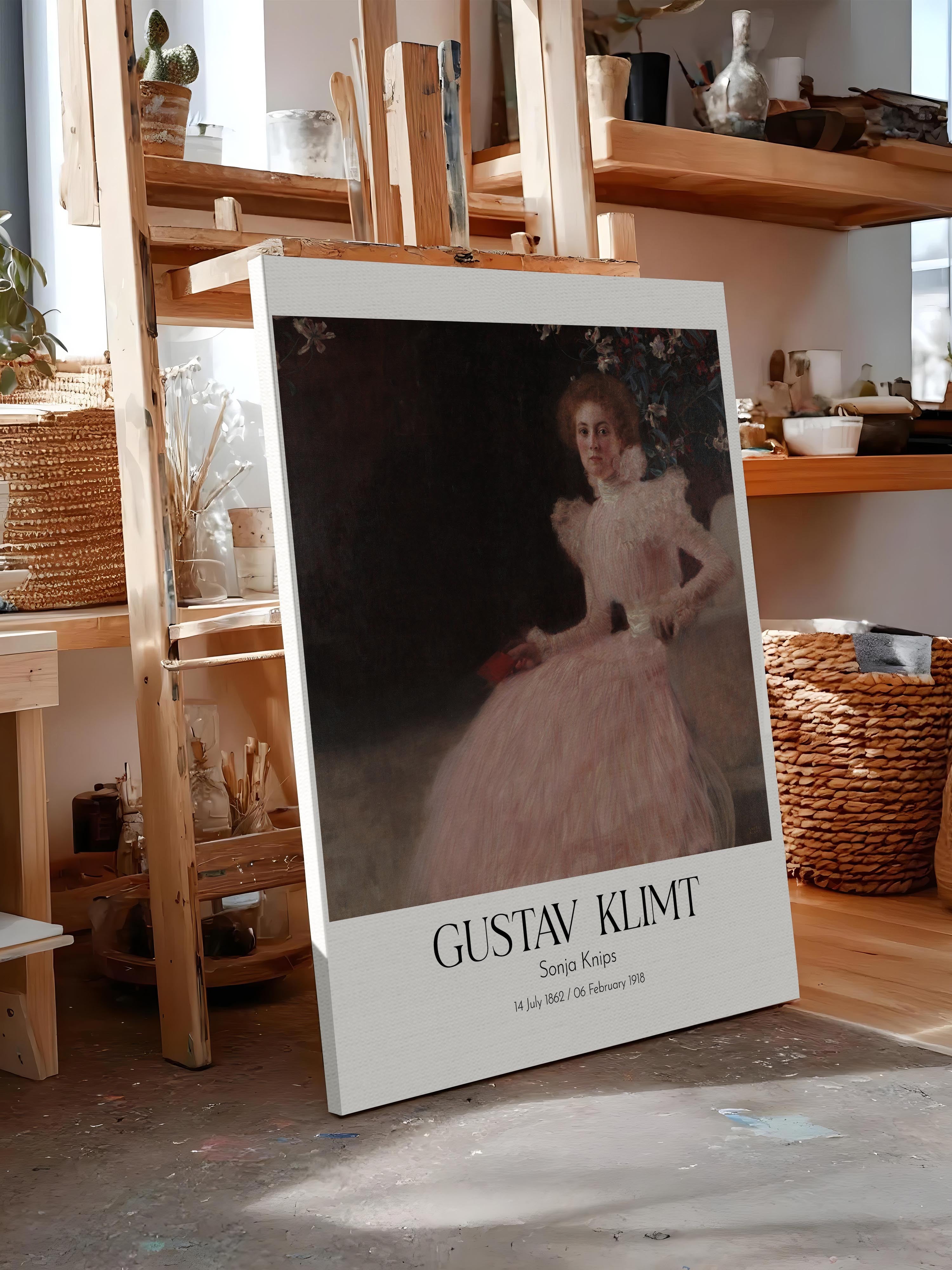 Gustav Klimt - Sonja Knips, Kanvas Tablo, Sanat Serisi NO:112002