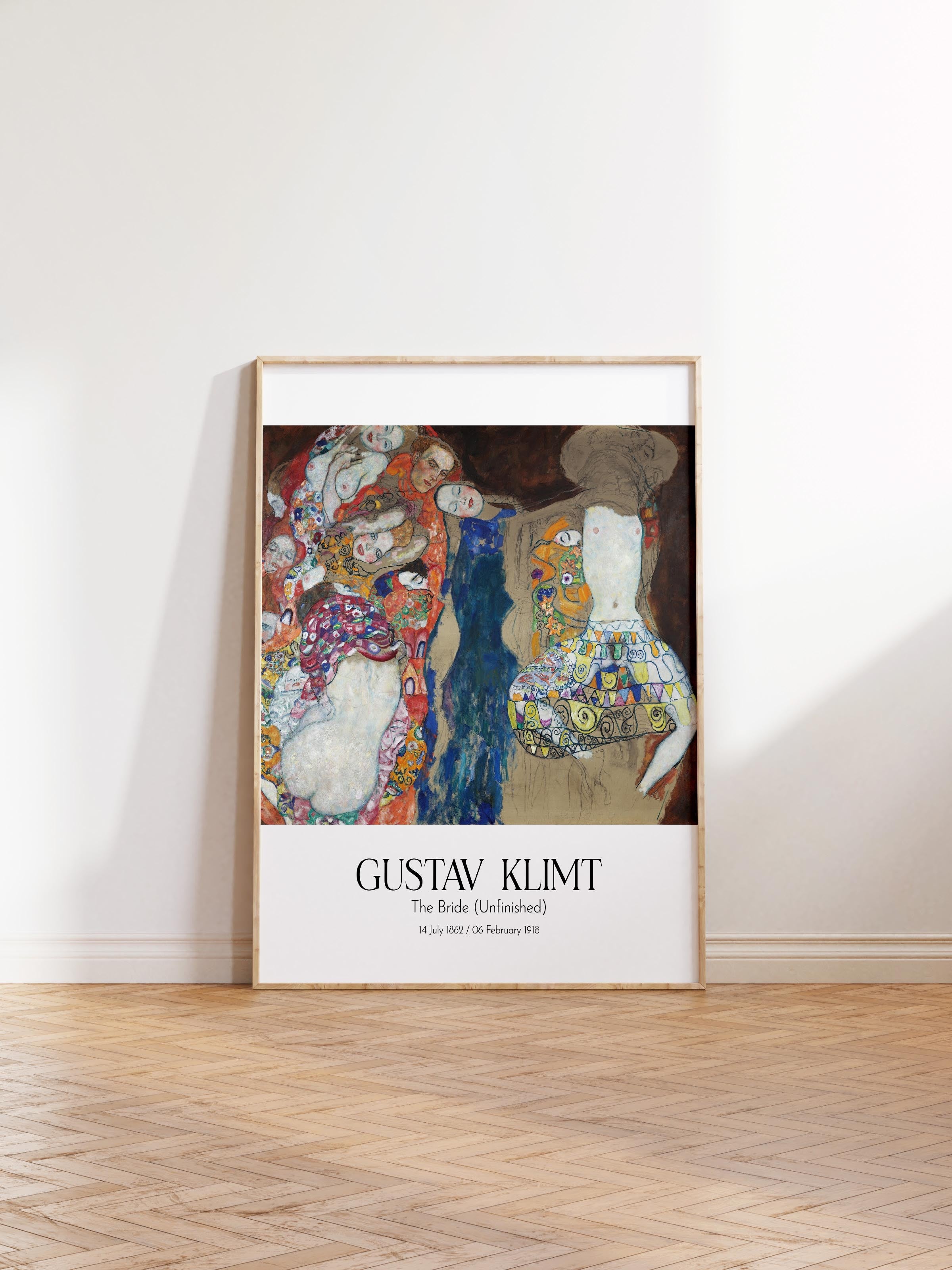 Gustav Klimt - The Bride (Unfinished), Ahşap Çerçeveli Tablo, Sanat Serisi NO:111984