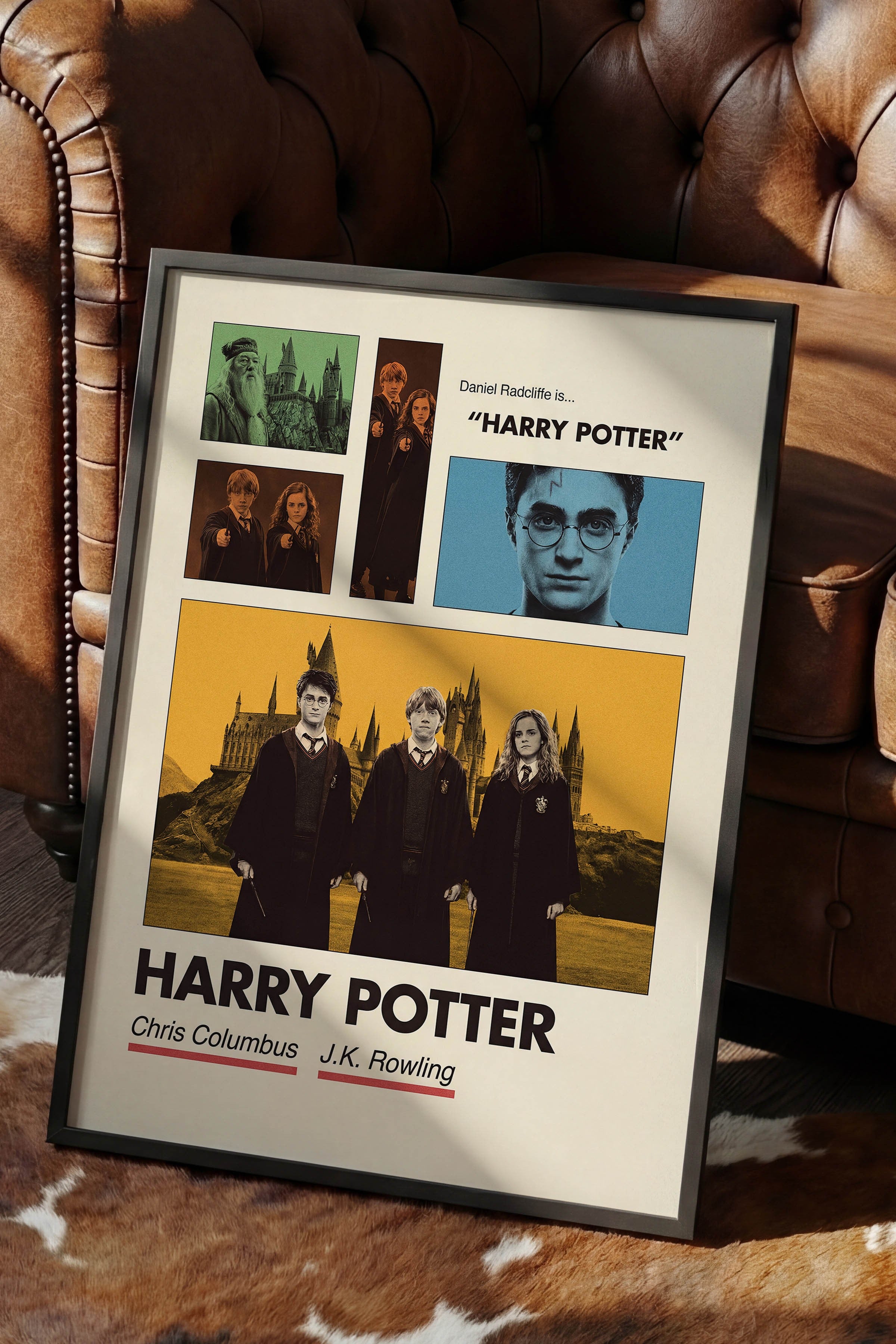 Harry Potter Siyah Çerçeveli Poster, Sinema ve Dizi Tablo, Film Dizi Afişleri NO:112931