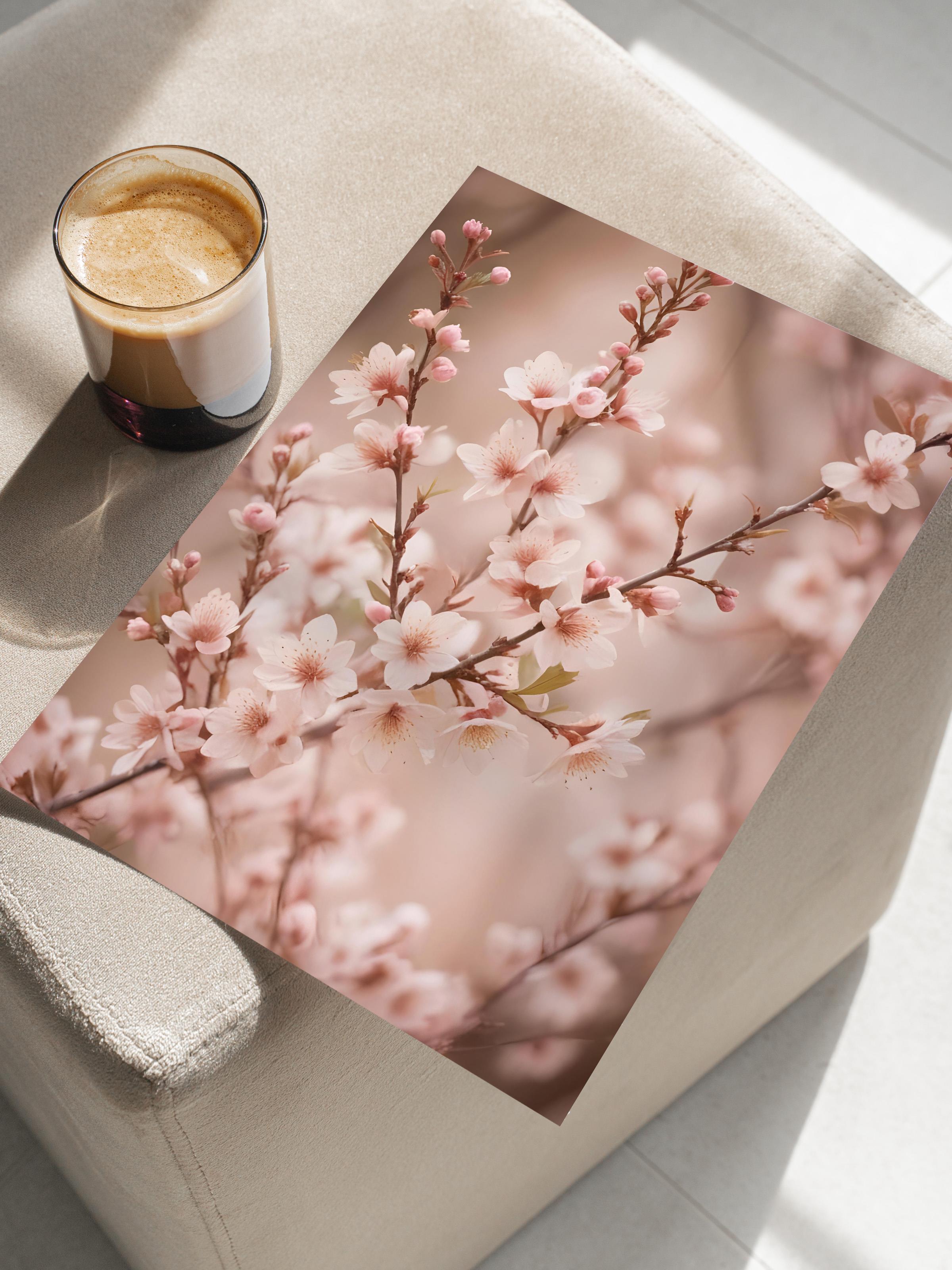 Heather Flowers Poster, Çerçevesiz Duvar Posteri, Dikey Duvar Tablosu Comfort Serisi NO:108535