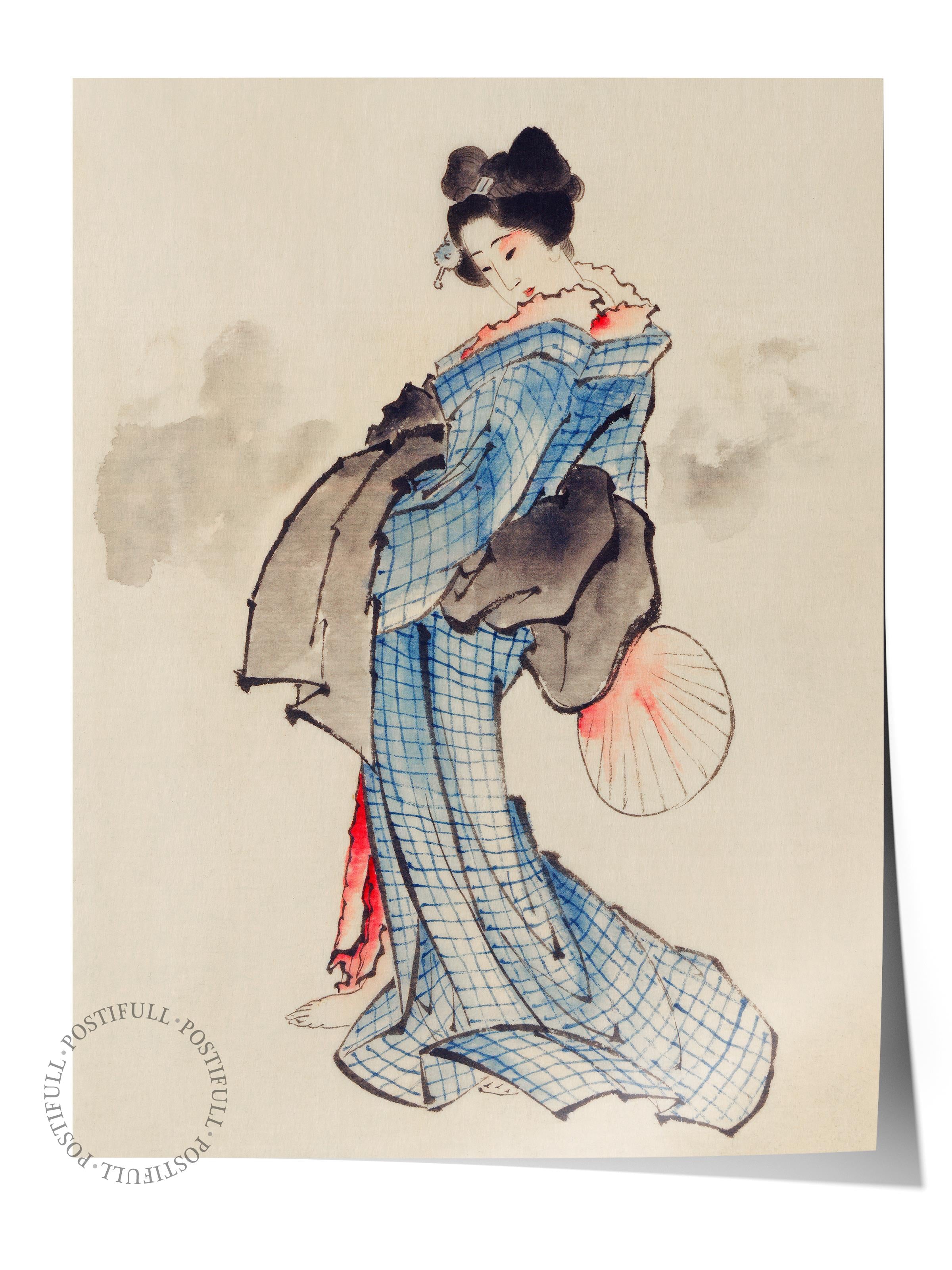 Hokusai Katsushika Poster No:1 Modern Sanat Poster - Sanat Dekor Serisi - Duvar Tablosu, HD Baskı