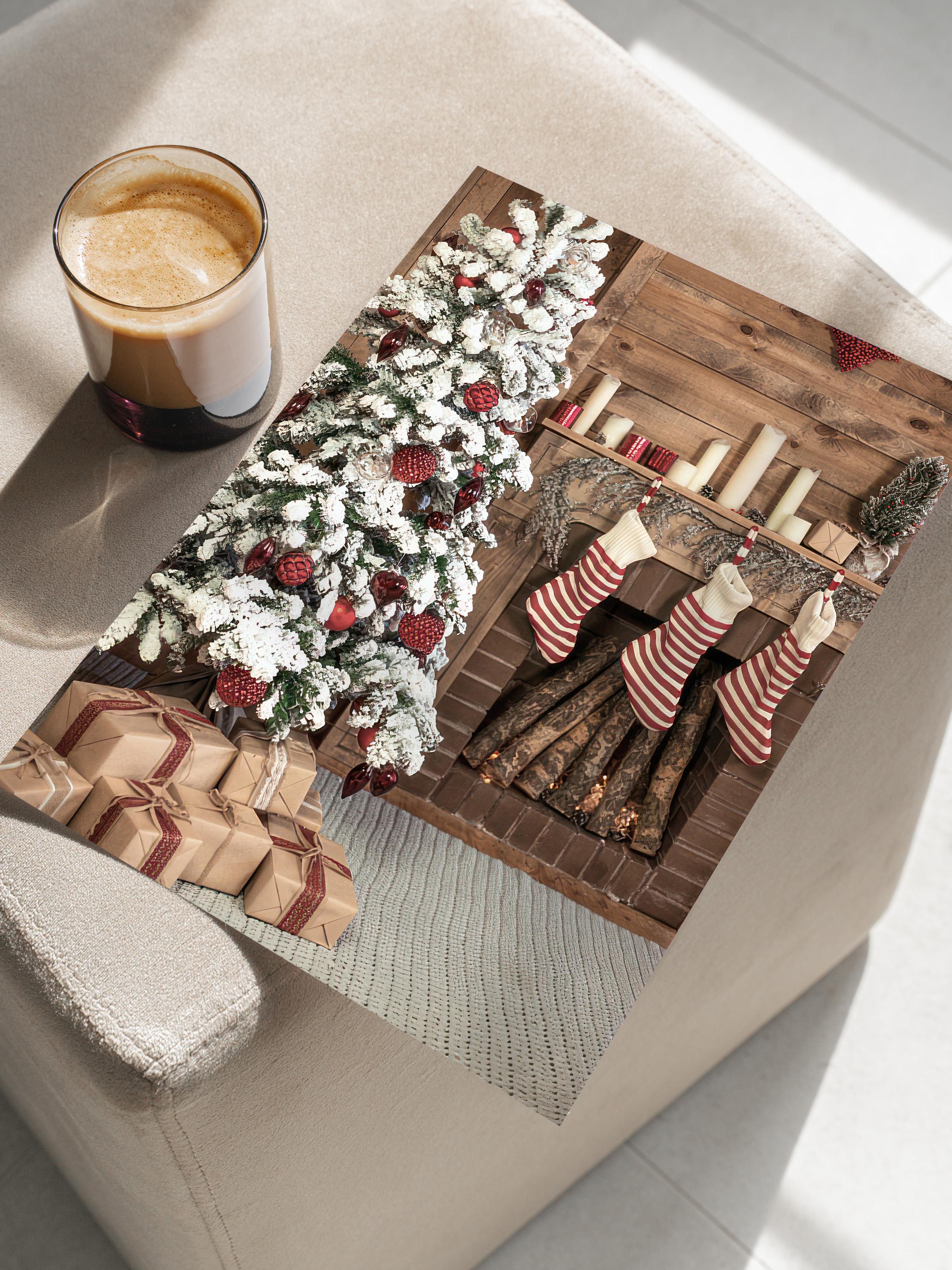 Holiday Home Poster, Çerçevesiz Duvar Posteri, Yılbaşı Duvar Tablosu Comfort Serisi NO:108514