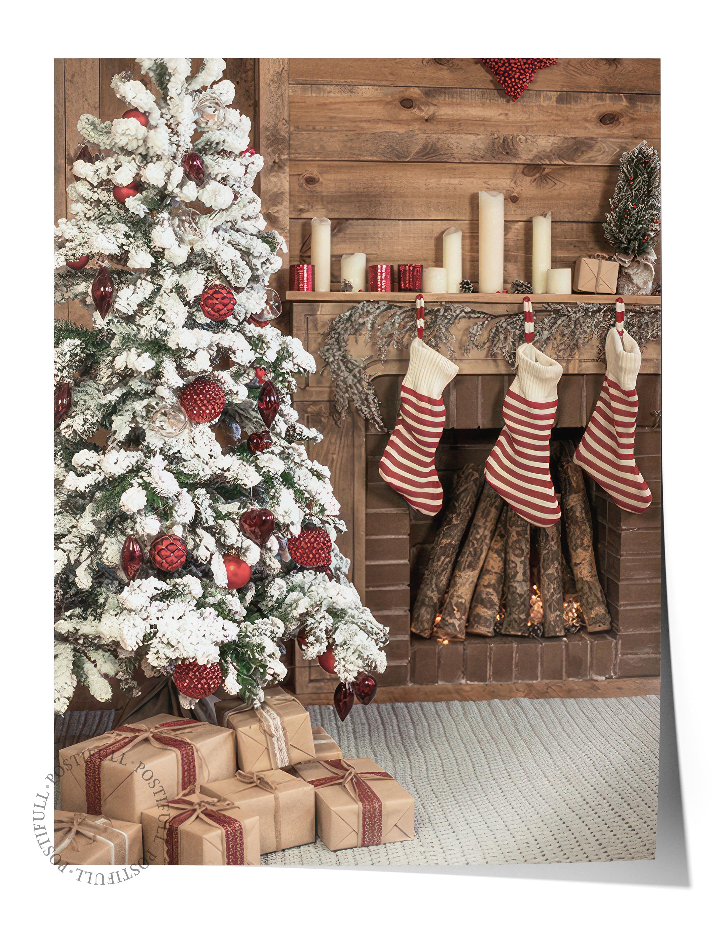 Holiday Home Poster, Çerçevesiz Duvar Posteri, Yılbaşı Duvar Tablosu Comfort Serisi NO:108514