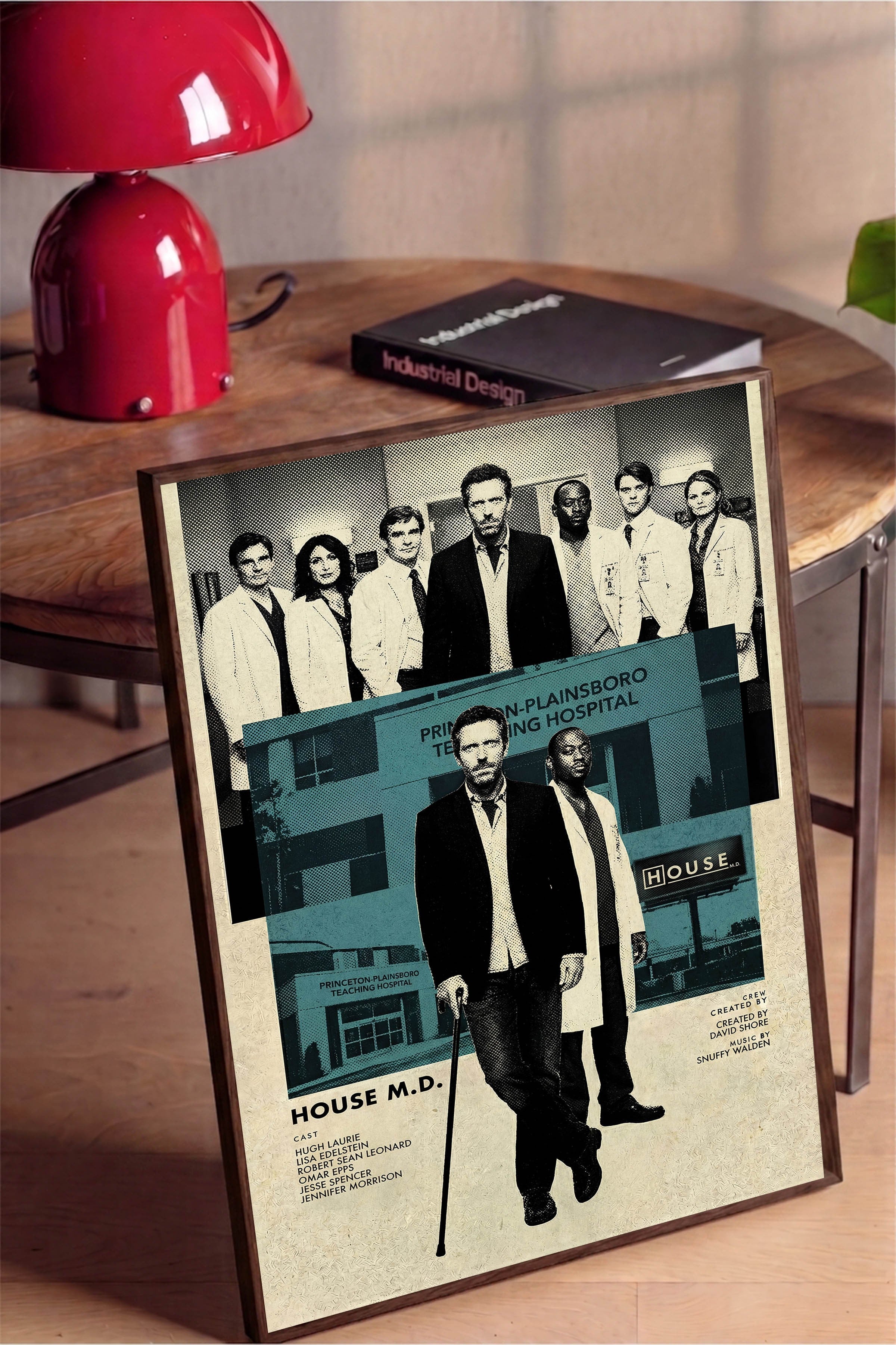 House Kahverengi Çerçeveli Poster, Sinema ve Dizi Tablo, Film Dizi Afişleri NO:112775