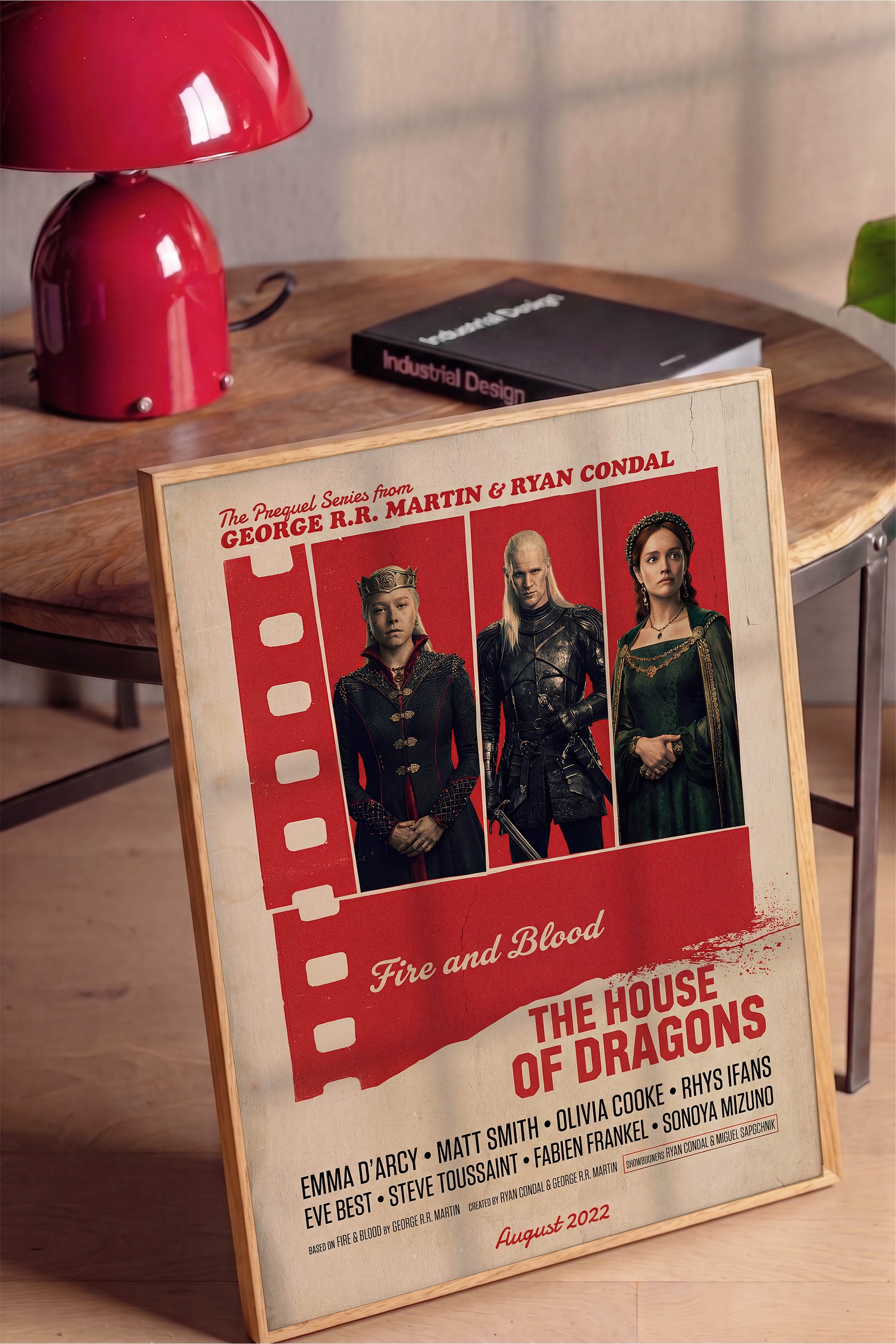 House of the Dragon Ahşap Çerçeveli Poster, Sinema ve Dizi Tablo, Film Dizi Afişleri NO:112861