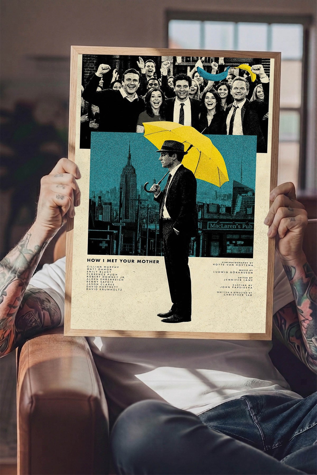 How I Met Your Mother Ahşap Çerçeveli Poster, Sinema ve Dizi Tablo, Film Dizi Afişleri NO:112772