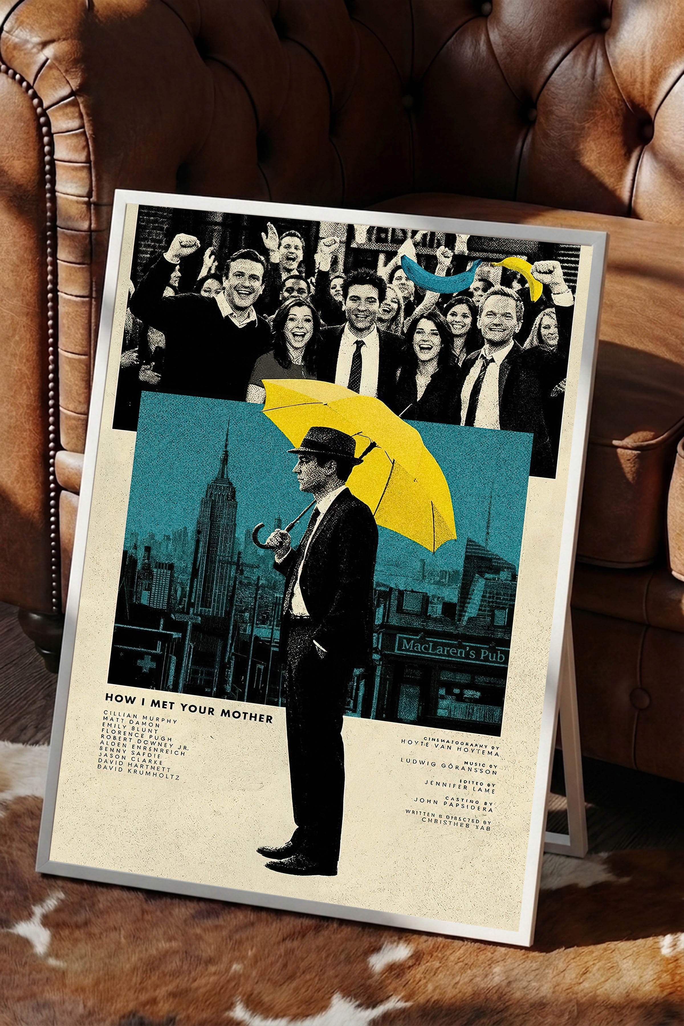 How I Met Your Mother Beyaz Çerçeveli Poster, Sinema ve Dizi Tablo, Film Dizi Afişleri NO:112772